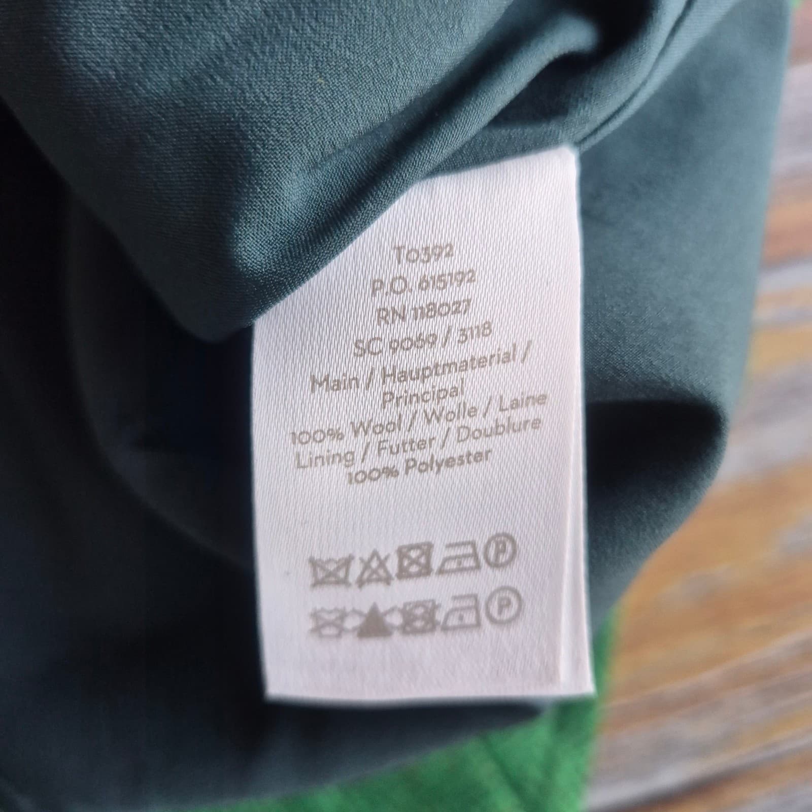 Boden Heritage British Tweed 100% Wool Herringbone Pencil Skirt Green Women's 6P - Thumbnail 10