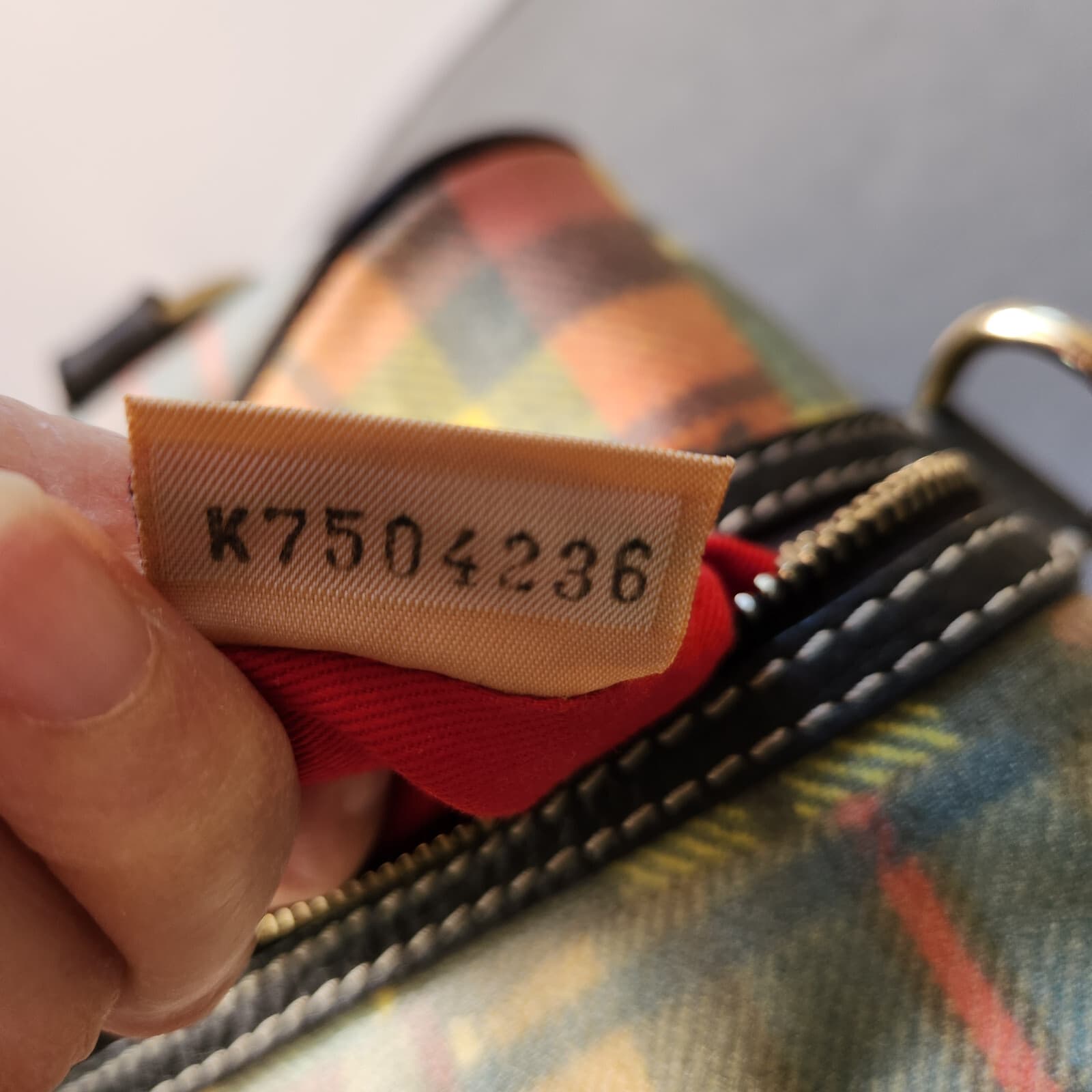 Dooney & Bourke Ladybug Multicolor Plaid Madras Black Leather Tassel Satchel Bag - Thumbnail 15