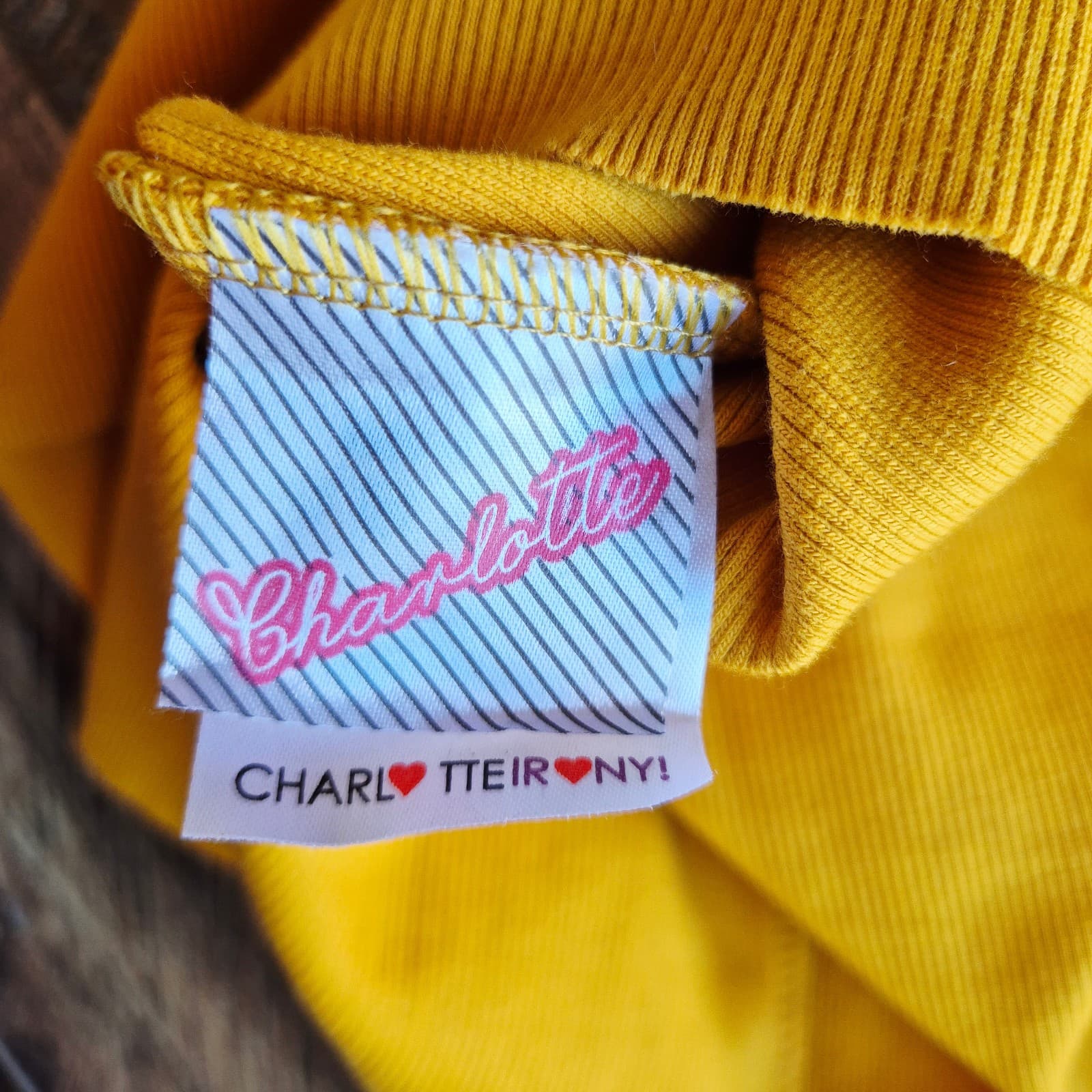 NWoT Charlotte Ribbed Knit Maxi Dress Short Sleeve Raw-Hem Mustard Bust 32" (S) - Thumbnail 11