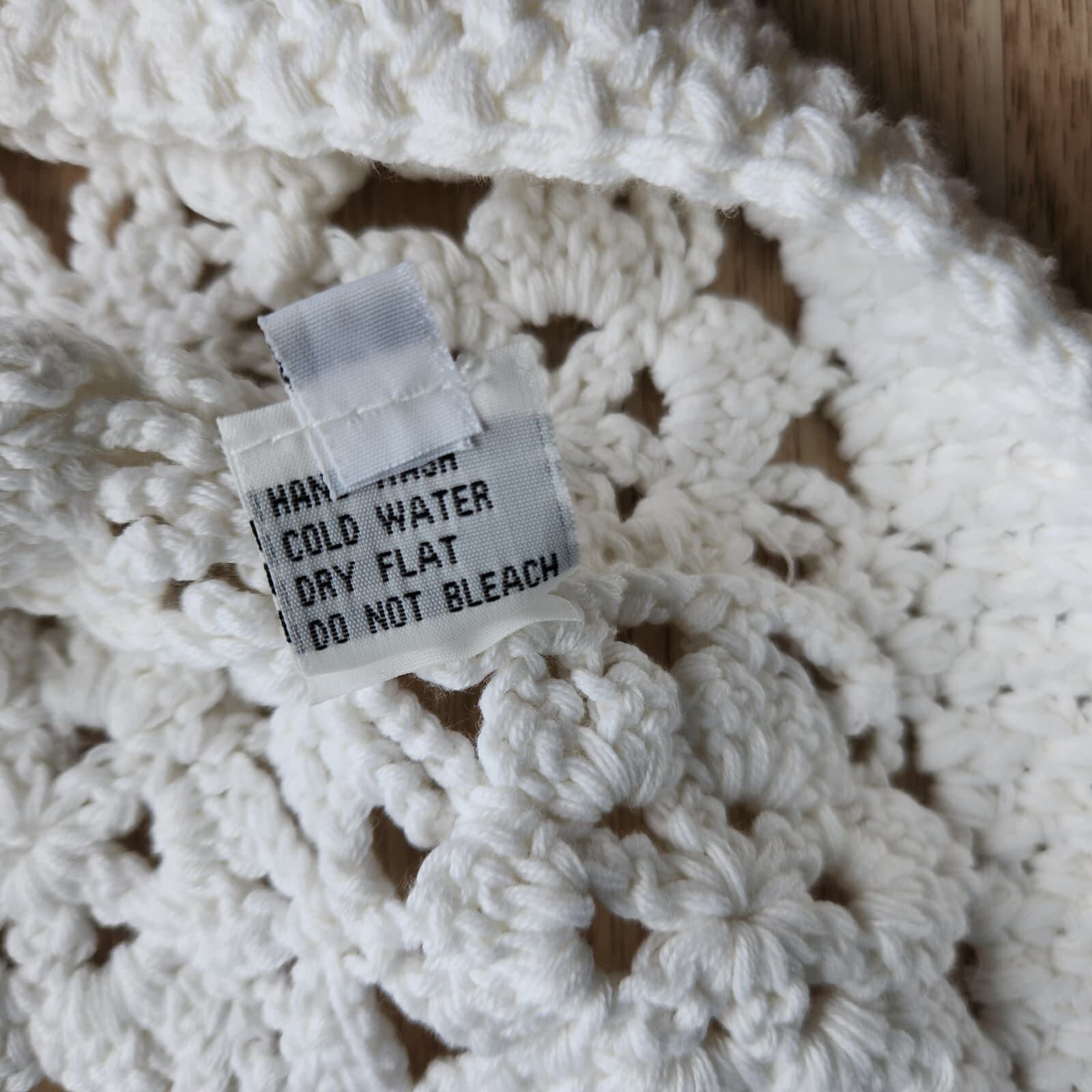HAIKU Crochet Open Front Cardigan 3/4 Sleeve 100% Cotton White Women Sz.M - Thumbnail 8