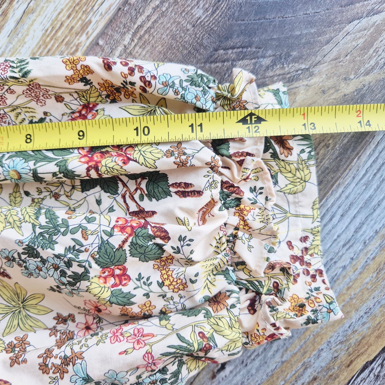 Meadows Daphne Wildflower Babydoll Mini Dress Puff Sleeve Organic Cotton Size 2 - Thumbnail 13