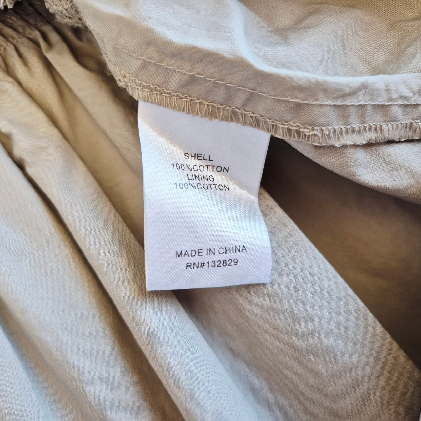 L'Academie The Nour Spaghetti Strap Smocked Tiered Maxi Dress Pocket Beige Sz.XS - Thumbnail 13