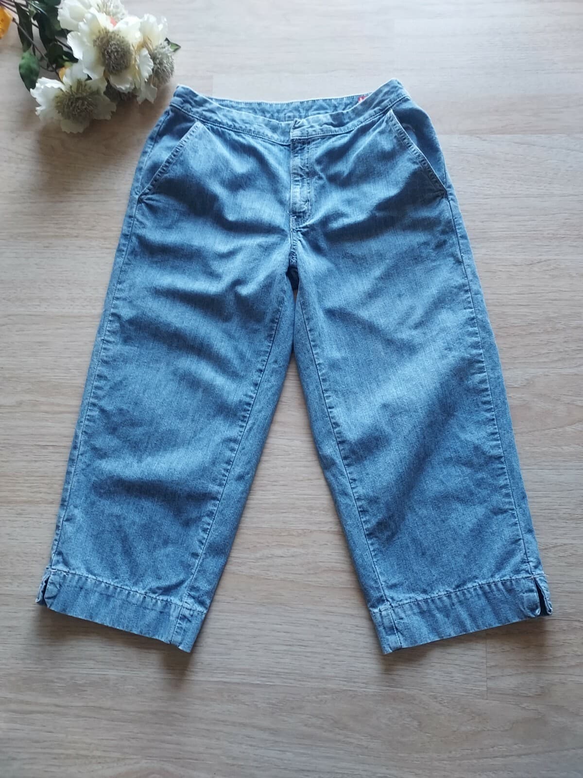 Vintage Levi's Capri Jeans Straight Zip Blue Cotton Women's Waist 30 (10 Mis) - Thumbnail 2