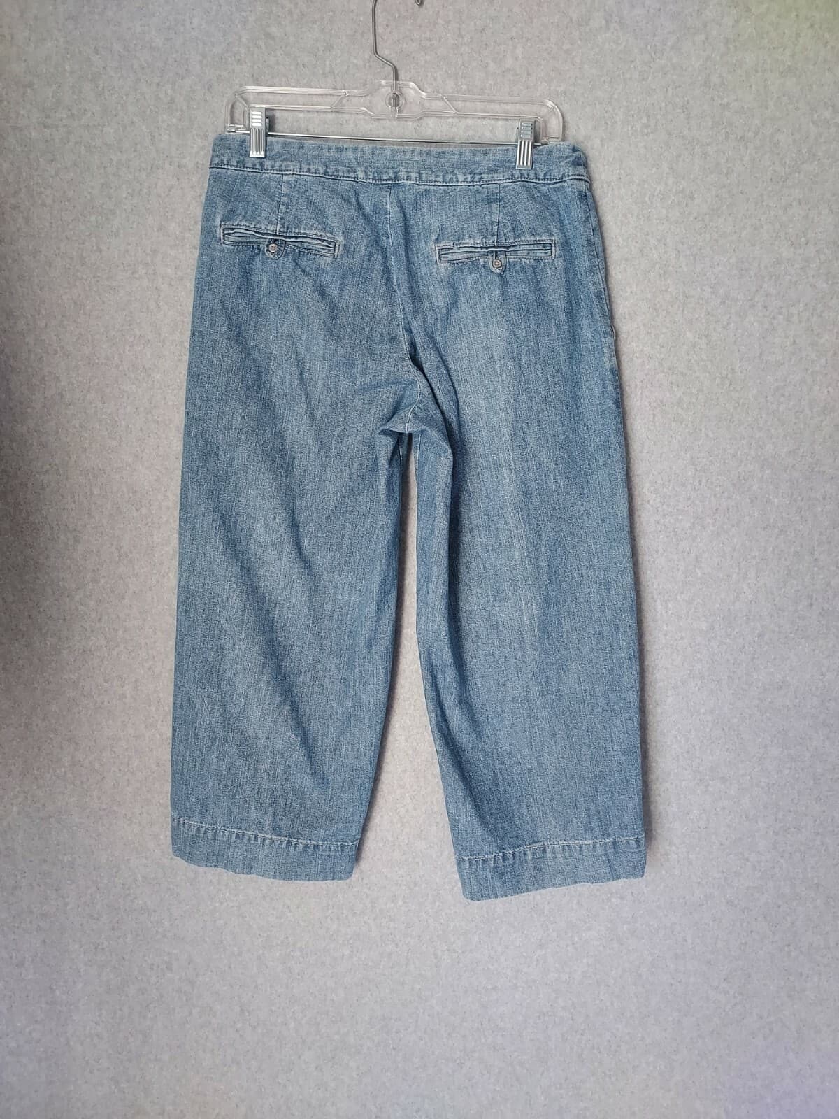 Vintage Levi's Capri Jeans Straight Zip Blue Cotton Women's Waist 30 (10 Mis) - Thumbnail 3