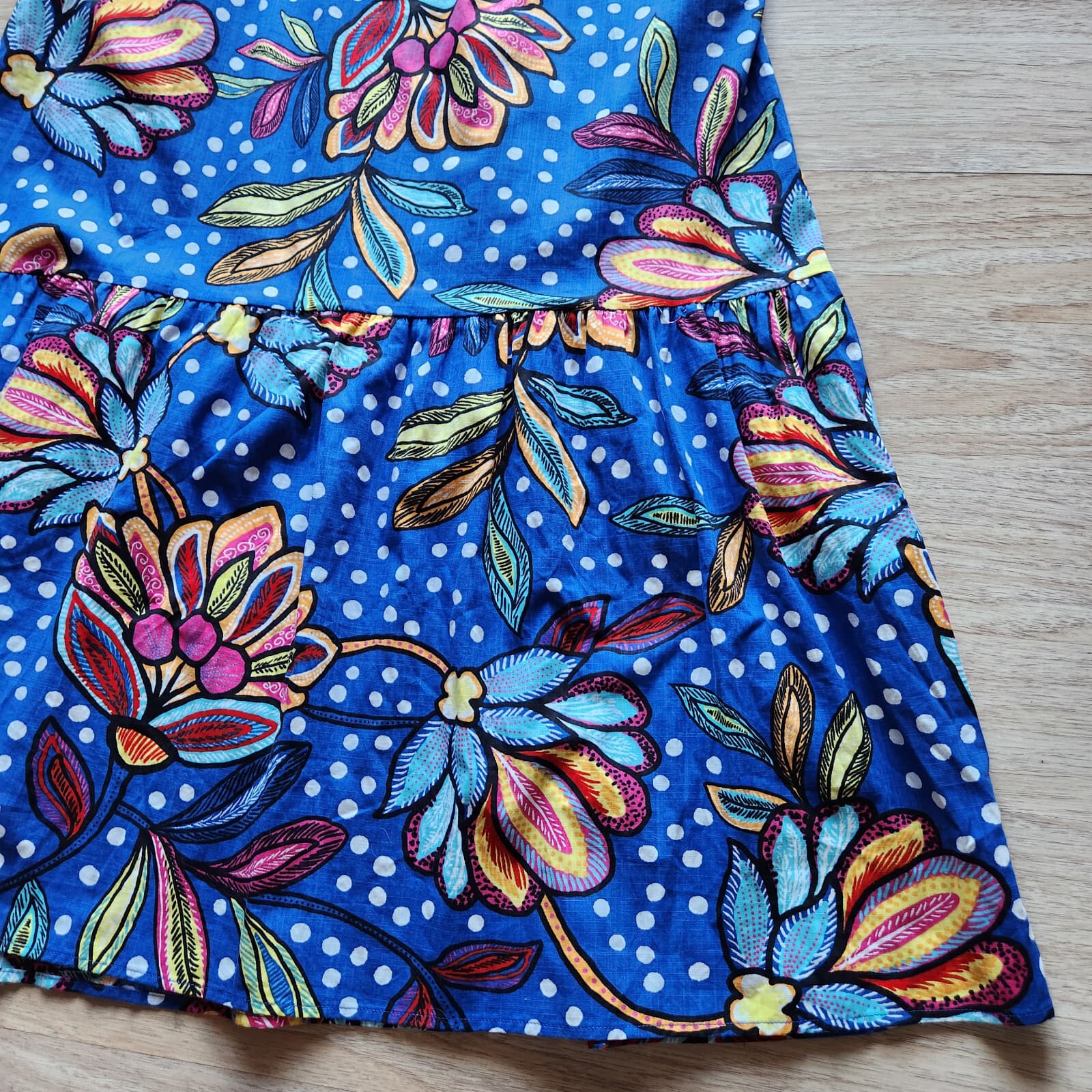 Tabitha Brown x Target Floral Puff Sleeve Maxi Muumuu Dress Pocket Cotton Sz.2 - Thumbnail 10