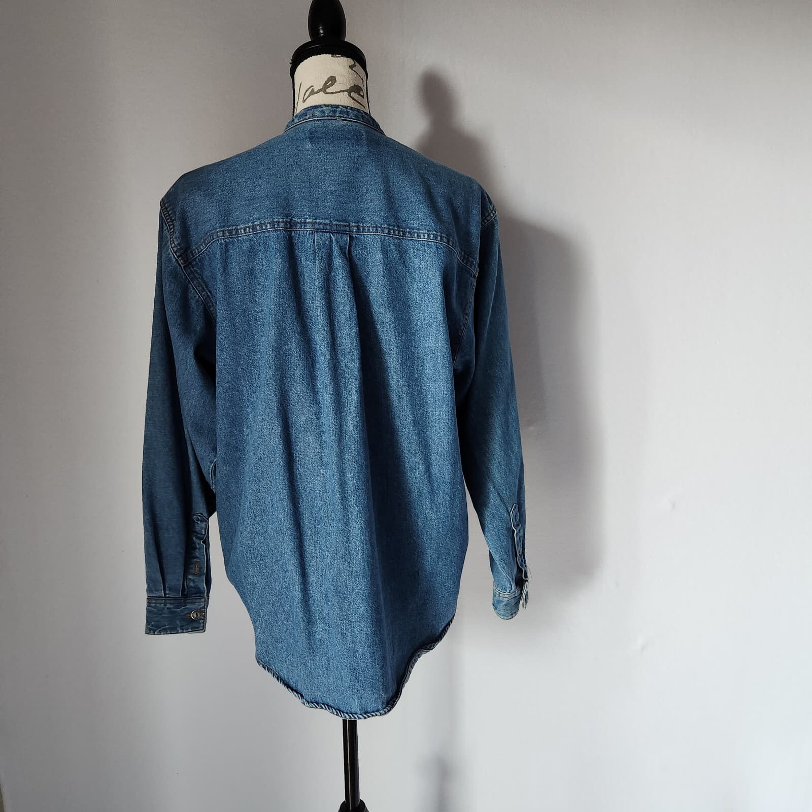 Vintage Panhandle Slim Western Wear Embroidered Denim Shirt Button Blue Women M - Thumbnail 4