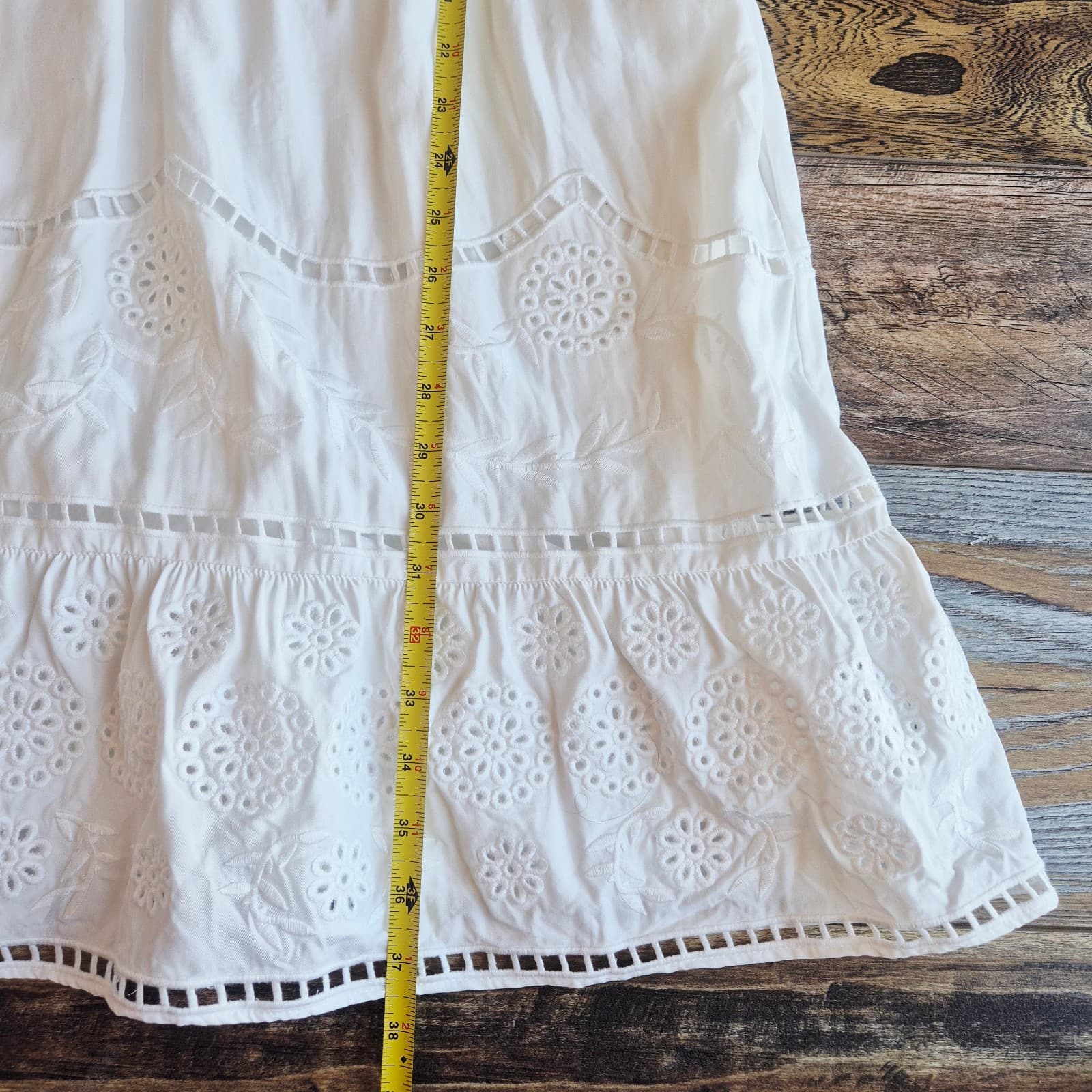 Sea New York Lace Broderie Anglaise Mini Dress Sleeveless White Tencel Womens 10 - Thumbnail 13