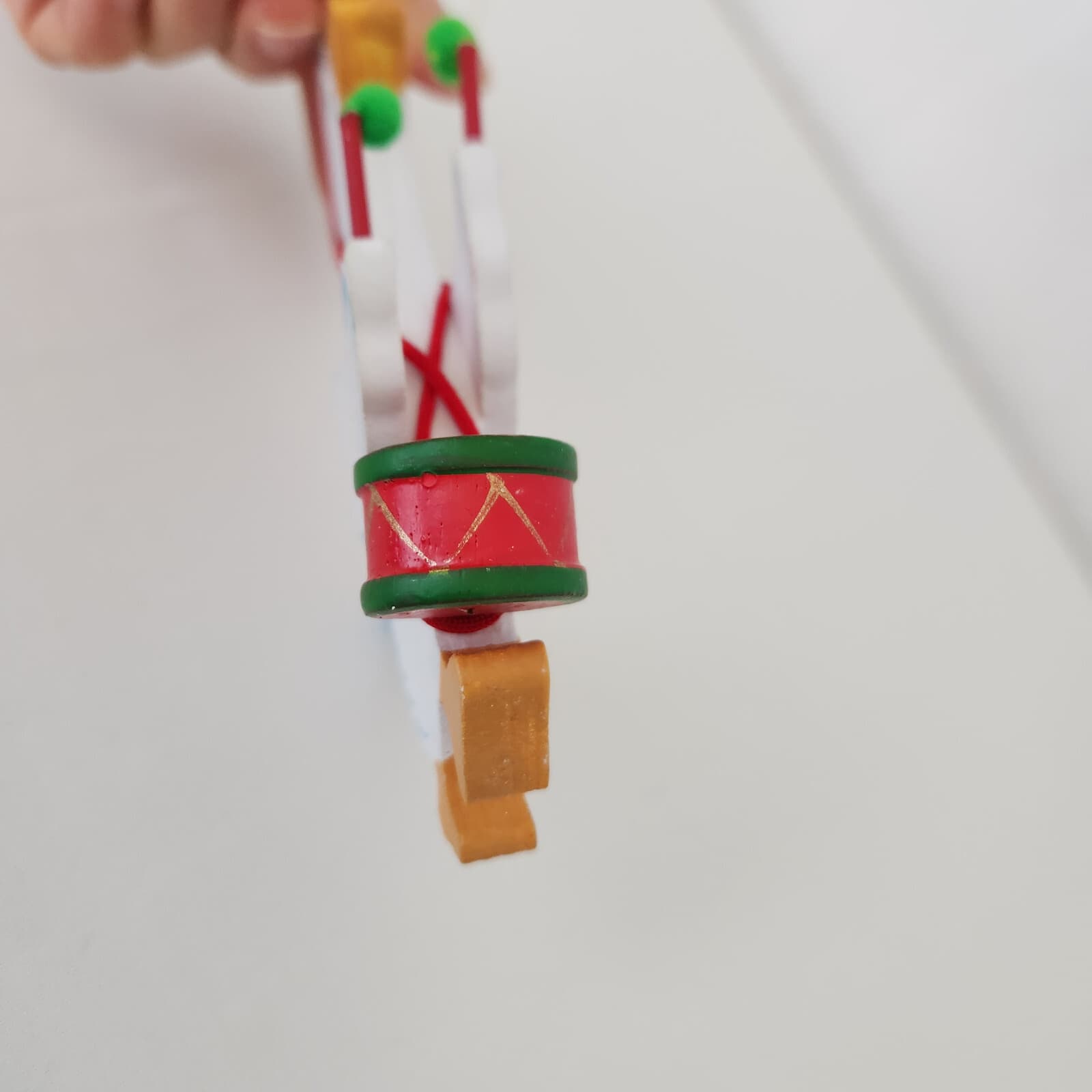 Vintage 2 Piece Flat Wooden Hand Painted Double Side Ducks Christmas Ornaments - Thumbnail 9