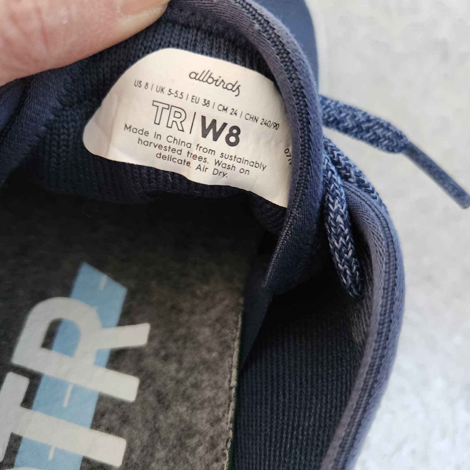Allbirds Tree Runner OTR Tencel Knit Walking Shoes Lace Up Blue Women's US8 - Thumbnail 10