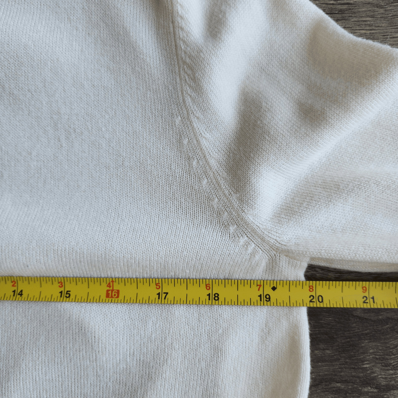 Lululemon Still At Ease Cashmere Blend Sweater Angel Wings Back Yoga Ivory Sz.6 - Thumbnail 14