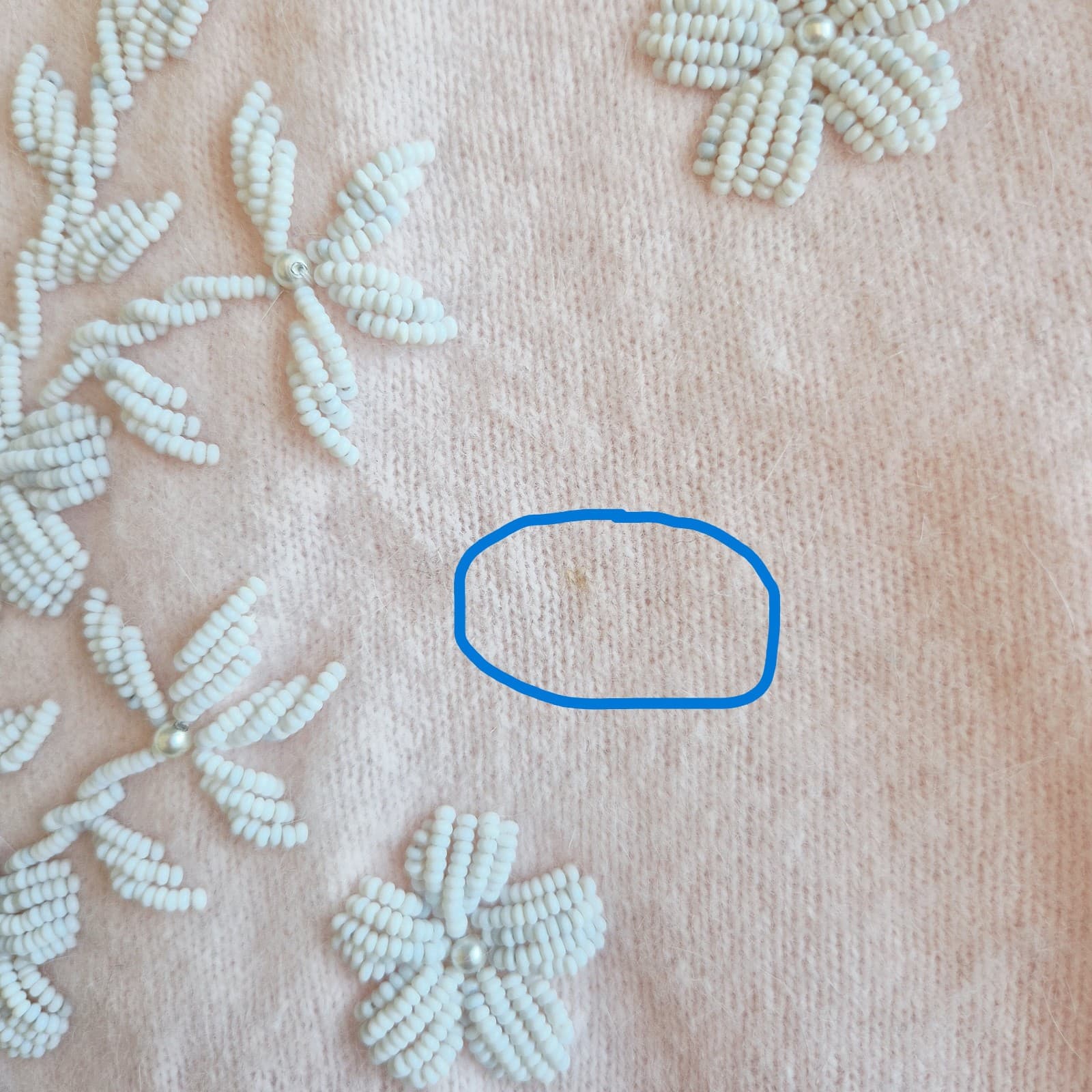 Vintage Stephen Chu Beaded Pearl Rabbit Hair Lamswool Cardigan Lined Pink Sz.36 - Thumbnail 15