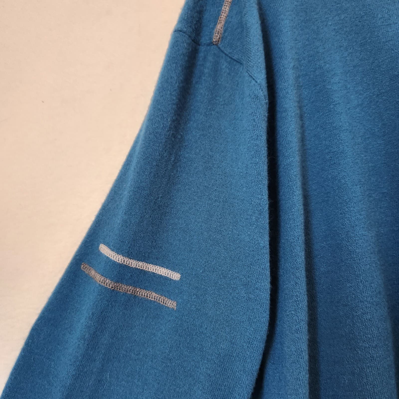 Ermenegildo Zegna Sport 1/4 Zip Mock Neck Pullover Sweater Viscose Blue Men's XL - Thumbnail 5
