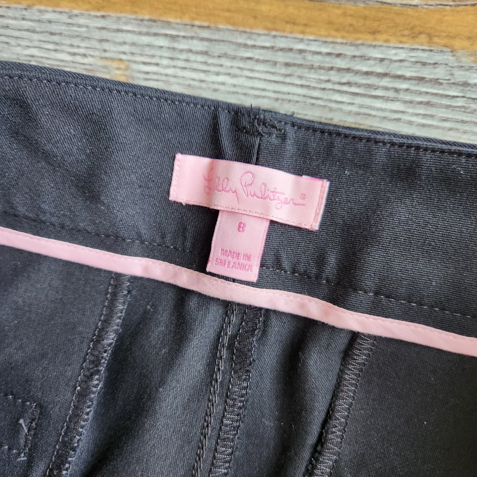Lilly Pulitzer Leigh Trouser Career Dress Pants Slim Leg Stretch Black Women's 8 - Thumbnail 7