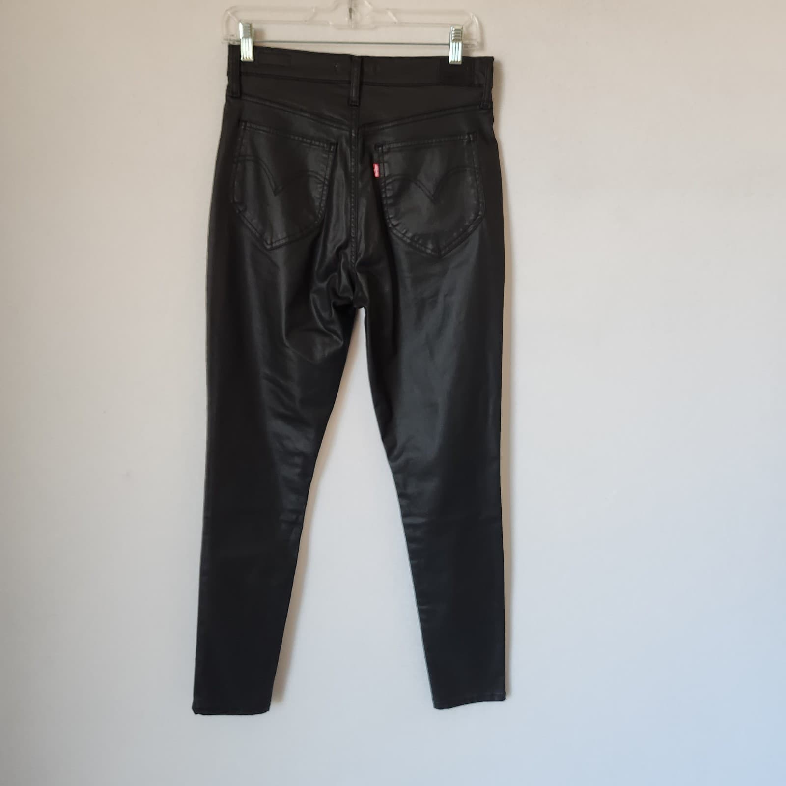 NEW Levi's Premium "E" Sample Not For Resale Highway Skinny Jeans Coat Black 27 - Thumbnail 4