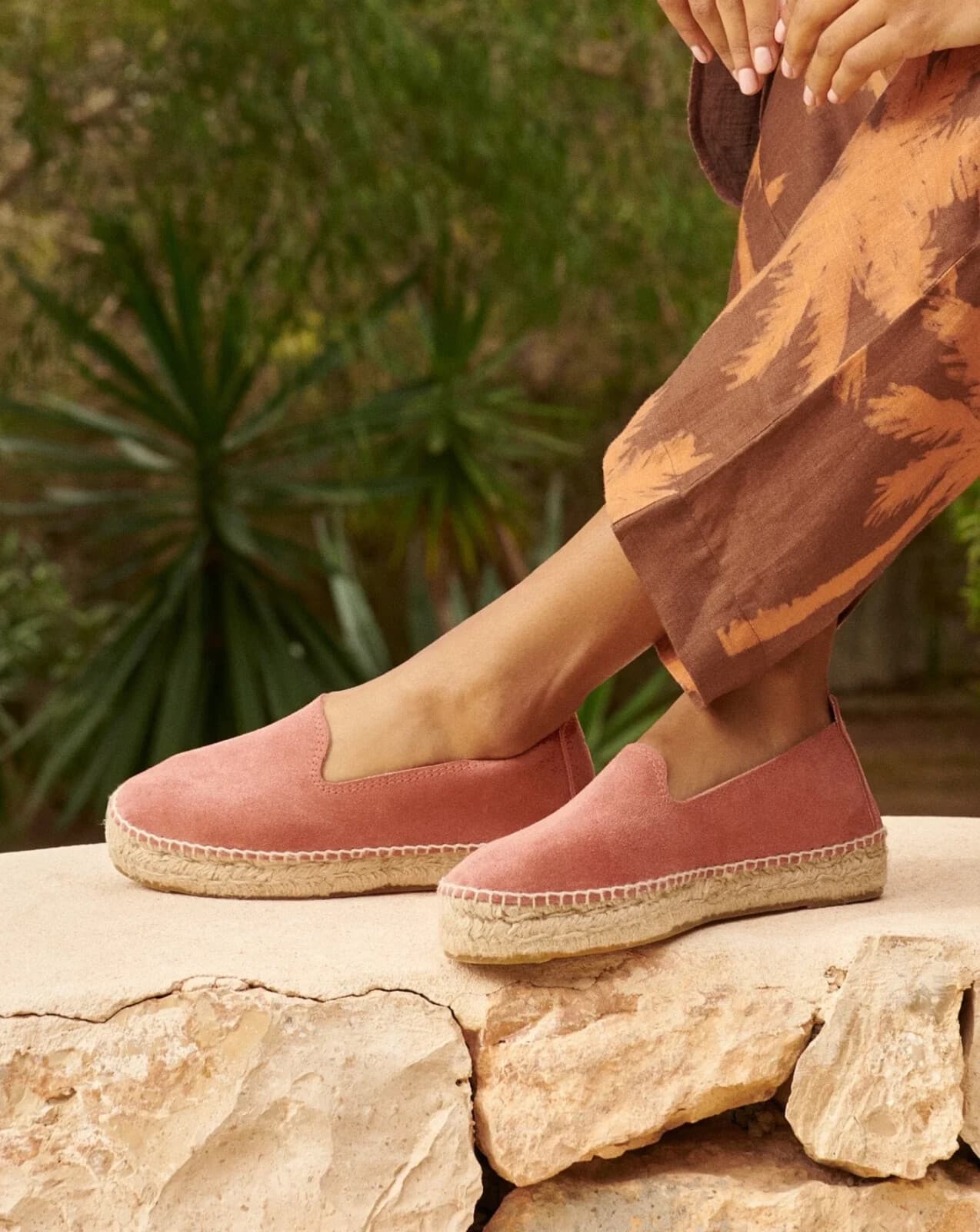 MANEBI $155 Hamptons Suede Jute Double Sole Espadrilles Slip-On Shoe Yellow EU39 - Thumbnail 6