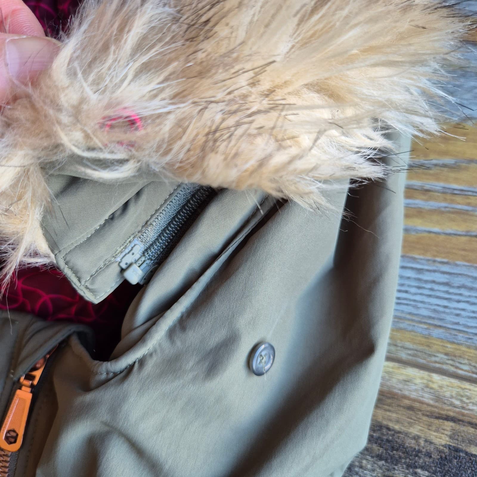 Mountain Hardwear Potrero Insulated Hood Vest Removable Faux-Fur Green Women's S - Thumbnail 9