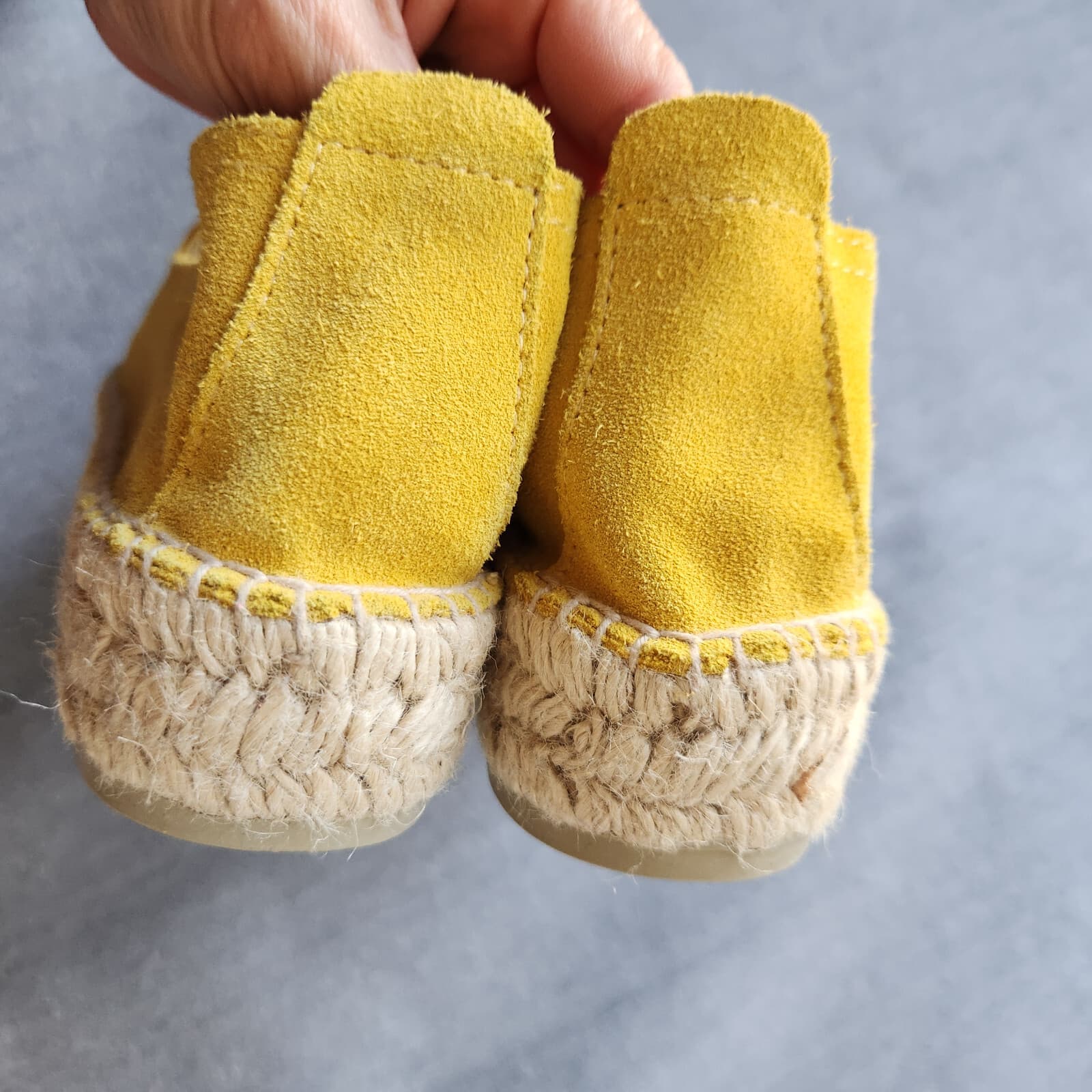 MANEBI $155 Hamptons Suede Jute Double Sole Espadrilles Slip-On Shoe Yellow EU39 - Thumbnail 13