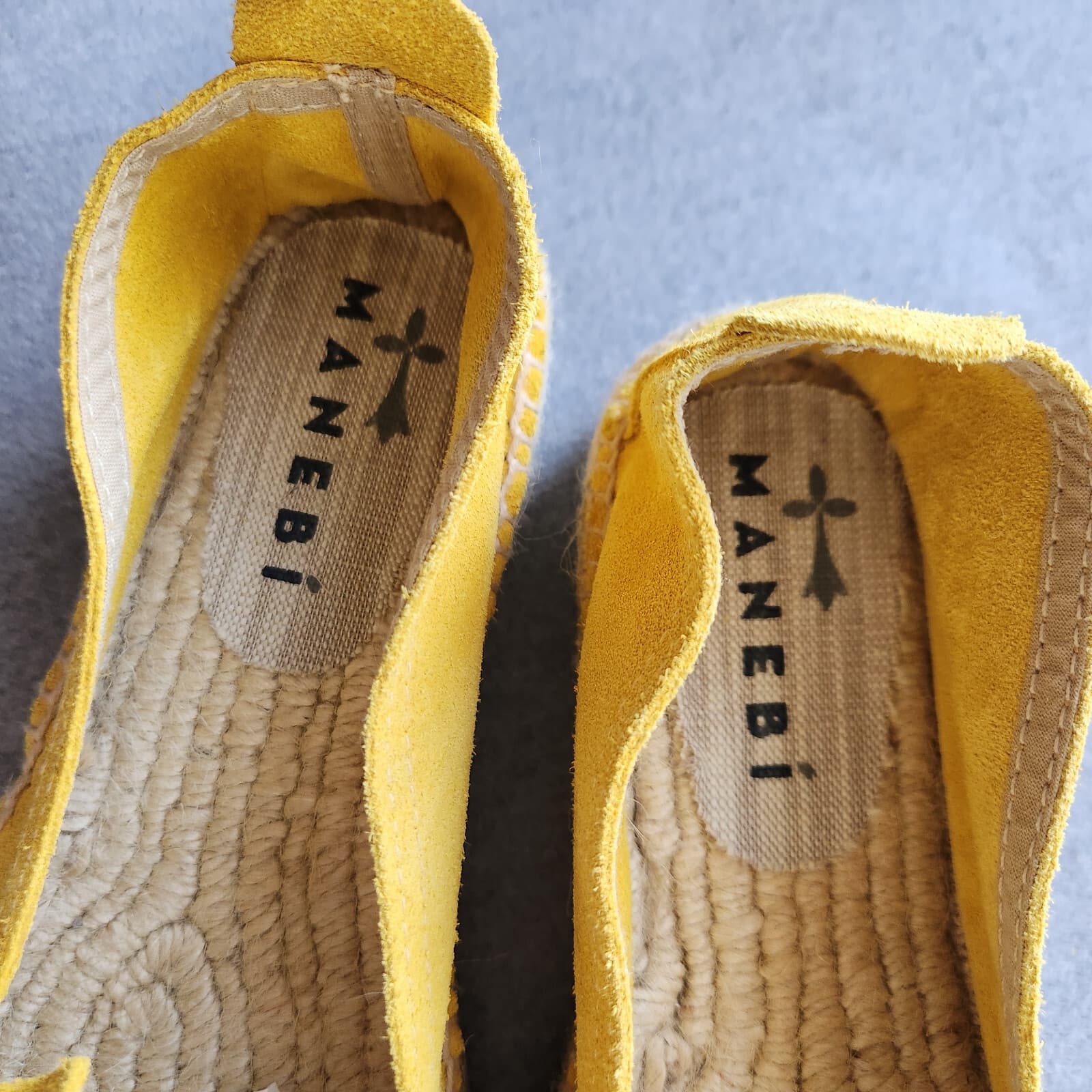 MANEBI $155 Hamptons Suede Jute Double Sole Espadrilles Slip-On Shoe Yellow EU39 - Thumbnail 14