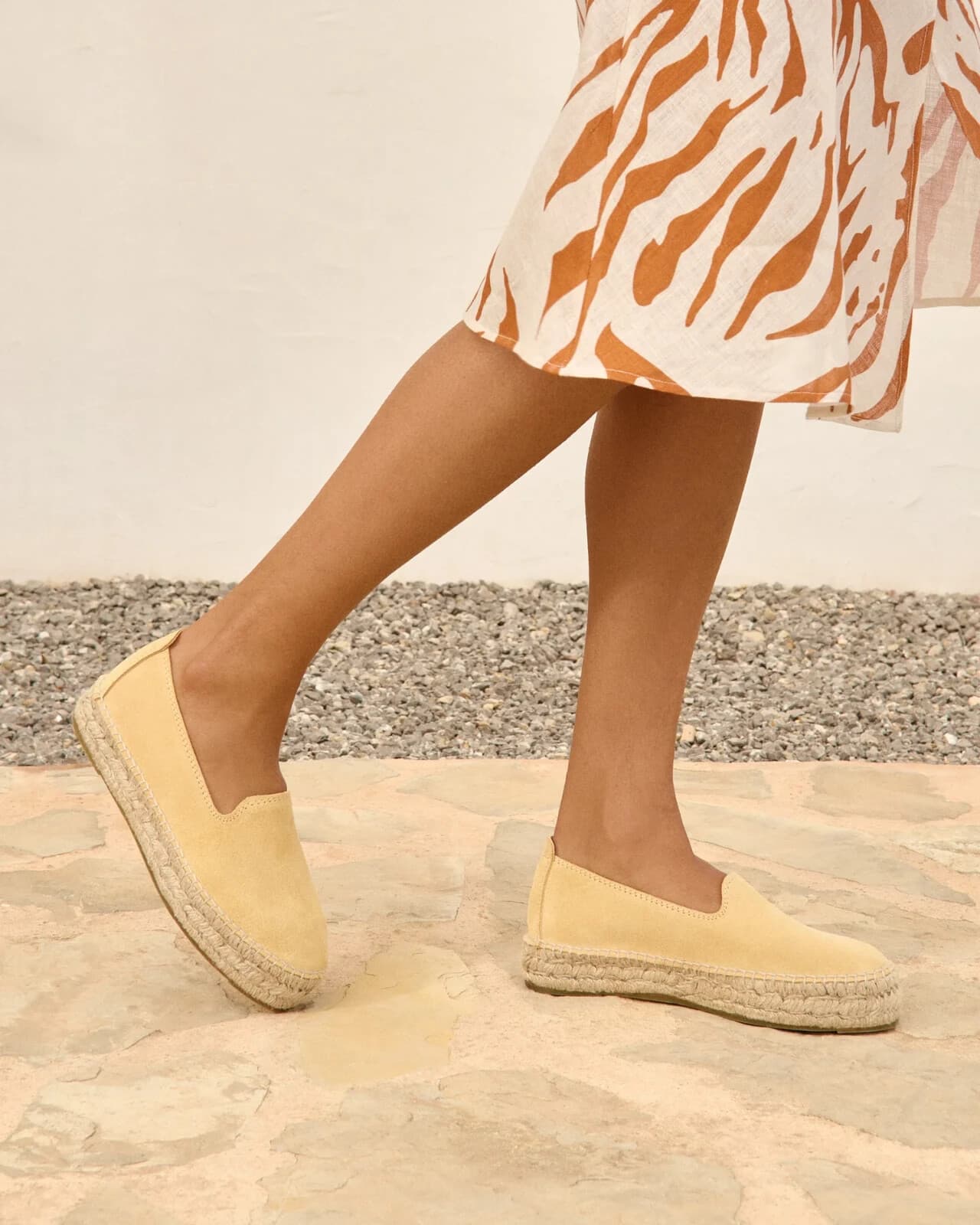 MANEBI $155 Hamptons Suede Jute Double Sole Espadrilles Slip-On Shoe Yellow EU39 - Thumbnail 7