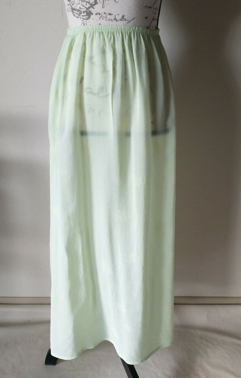 Johnny Was Collection Sheer A-Line Skirt Floral Pull-on Elastic Waist Green Sz.S - Thumbnail 2