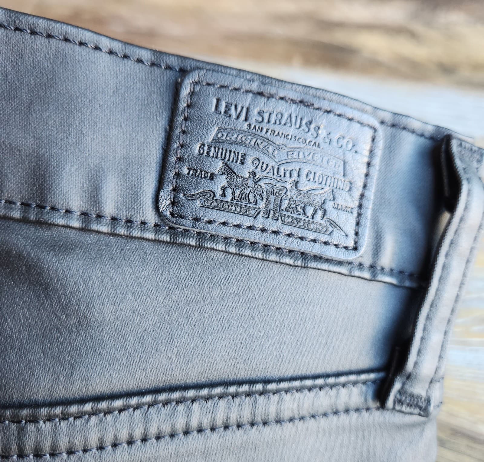 NEW Levi's Premium "E" Sample Not For Resale Highway Skinny Jeans Coat Black 27 - Thumbnail 9