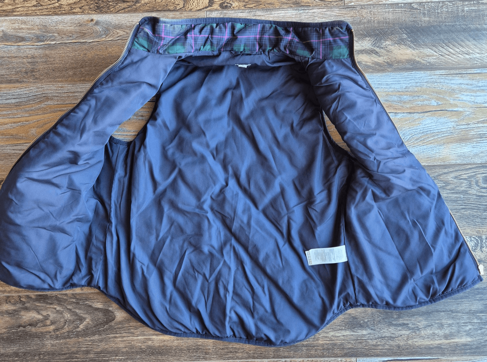 J.Crew Plaid Quilted Vest Zip-Up Pocket High Neck Green Pink Blue Women S #AG538 - Thumbnail 7