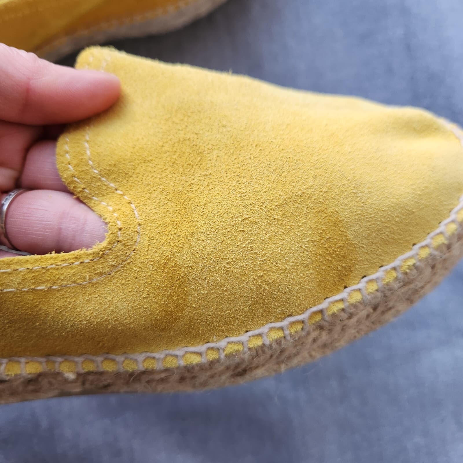 MANEBI $155 Hamptons Suede Jute Double Sole Espadrilles Slip-On Shoe Yellow EU39 - Thumbnail 17