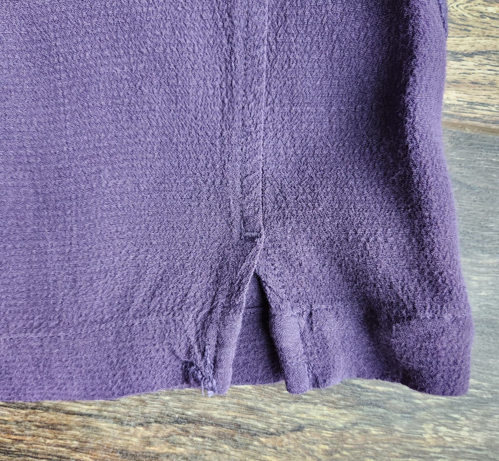 Vintage J.Jill Embroidered Rayon Top Button-Down Long Sleeve Purple Sz.M - Thumbnail 7