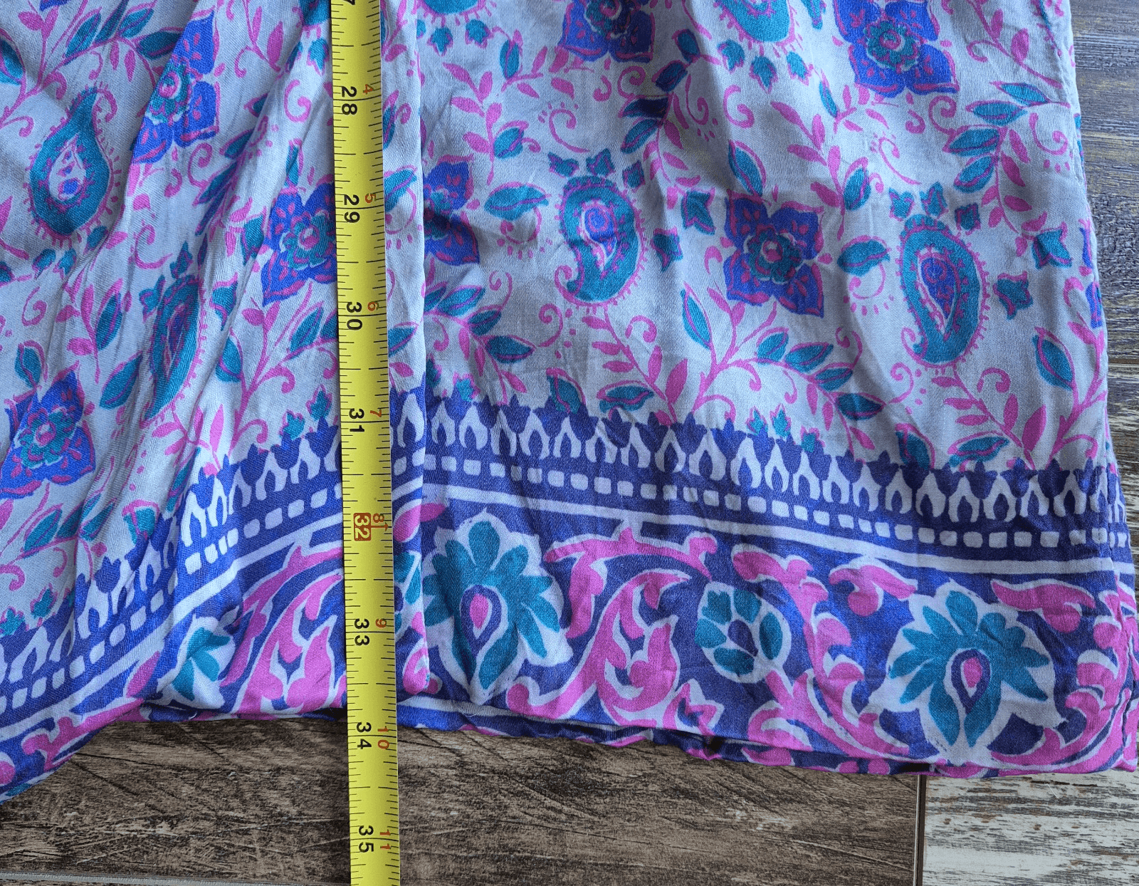 ZARA Paisley Satin Shawl Collar Mini Wrap Dress Side-Tie Sleeveless Purple Sz.S - Thumbnail 11