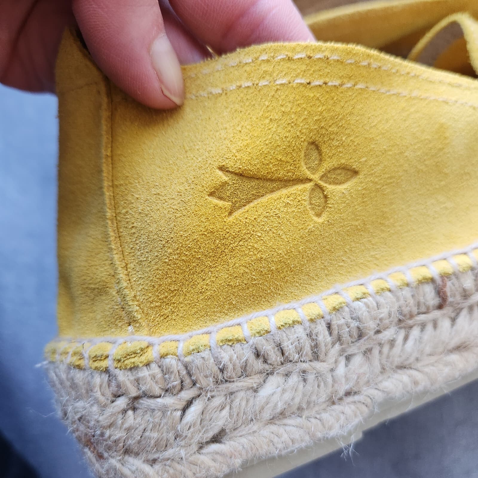 MANEBI $155 Hamptons Suede Jute Double Sole Espadrilles Slip-On Shoe Yellow EU39 - Thumbnail 16