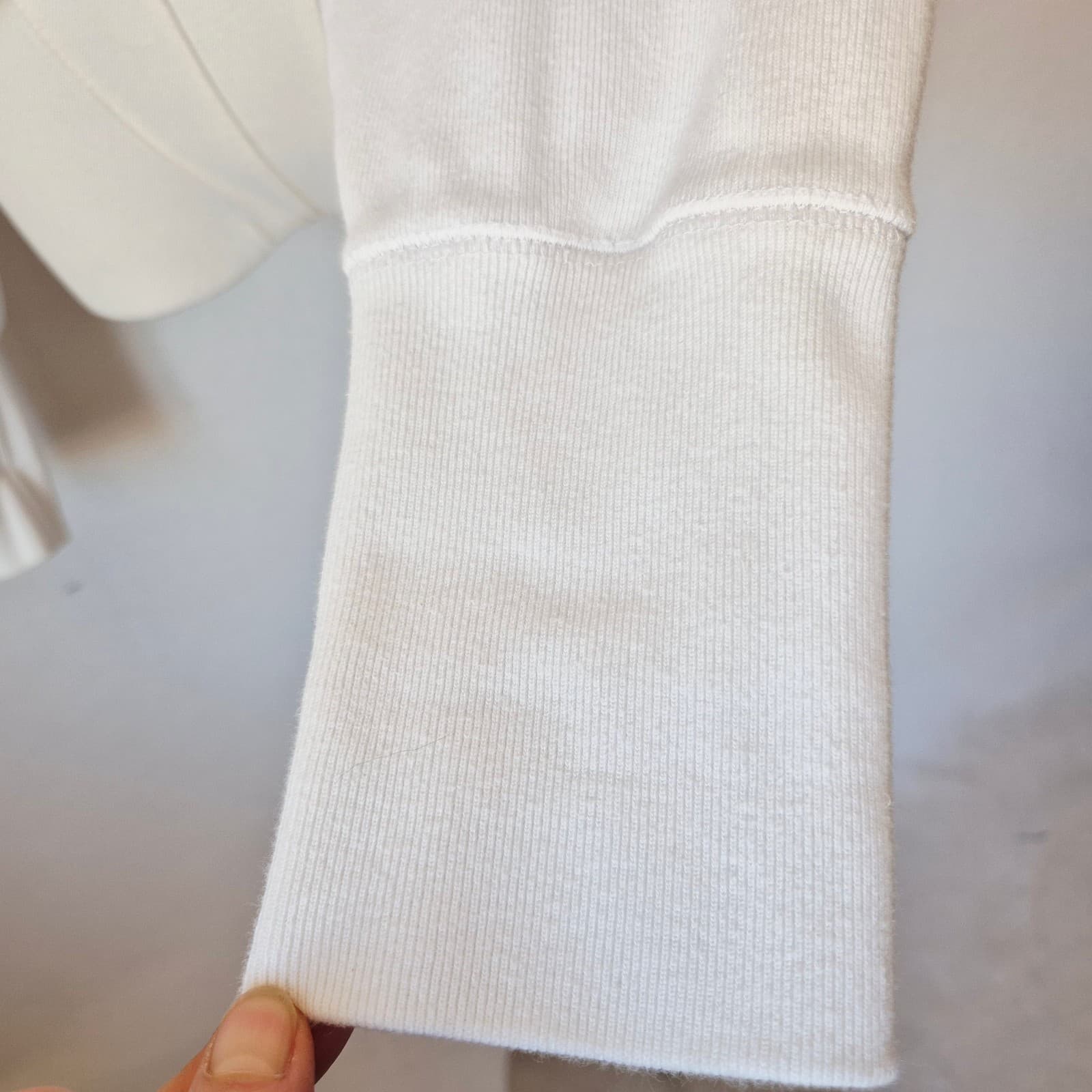 MOUSSY VINTAGE Made in Japan Boxy V-Neck Sweater Cotton Knit White Women's M - Thumbnail 5