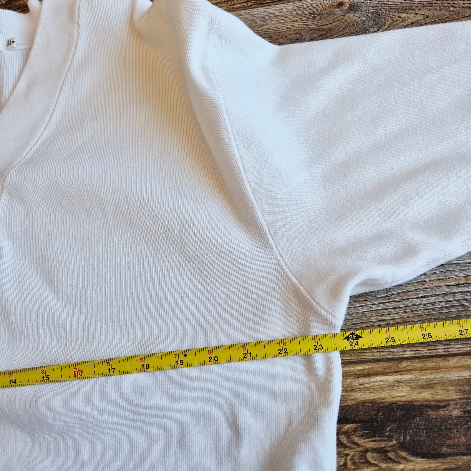MOUSSY VINTAGE Made in Japan Boxy V-Neck Sweater Cotton Knit White Women's M - Thumbnail 11