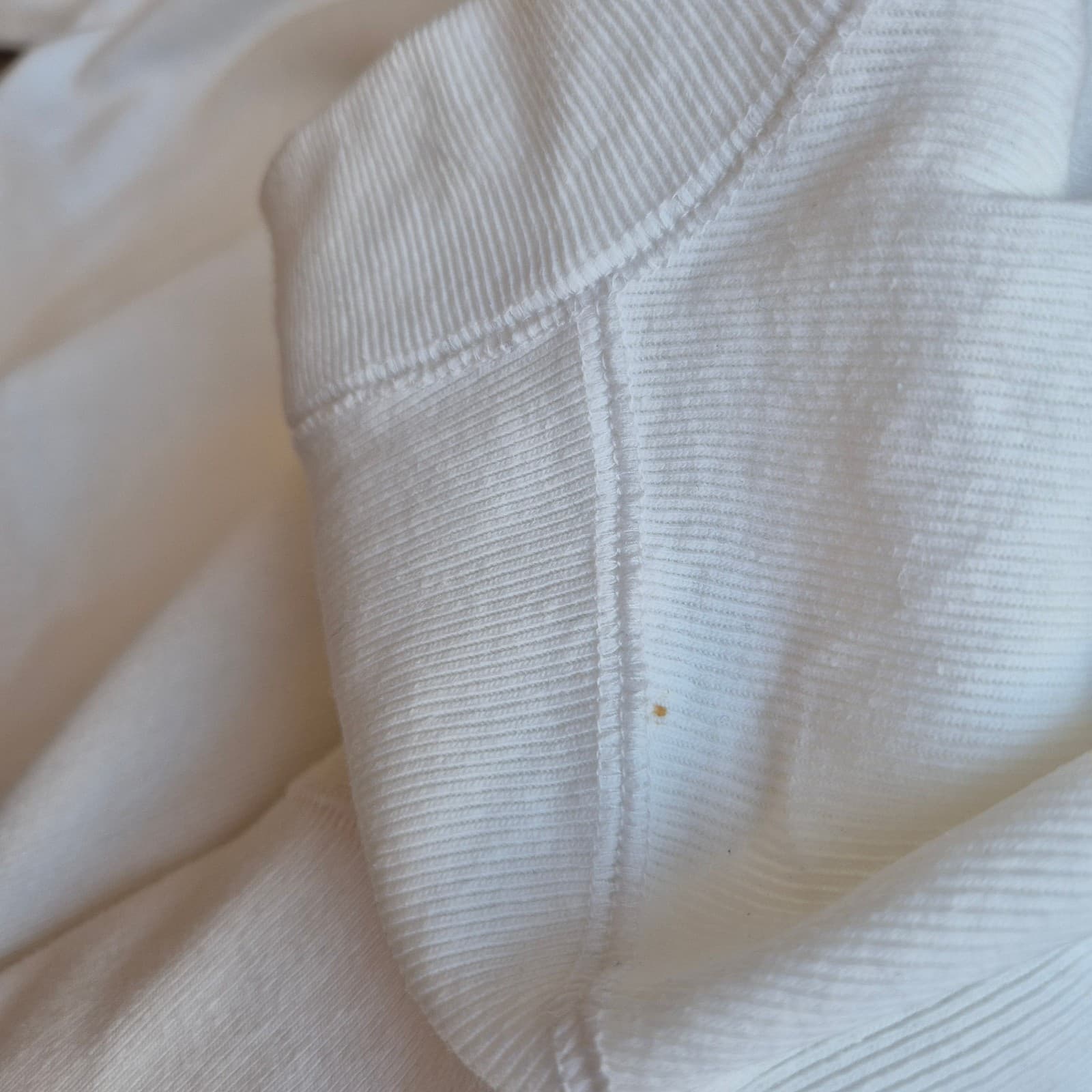 MOUSSY VINTAGE Made in Japan Boxy V-Neck Sweater Cotton Knit White Women's M - Thumbnail 14