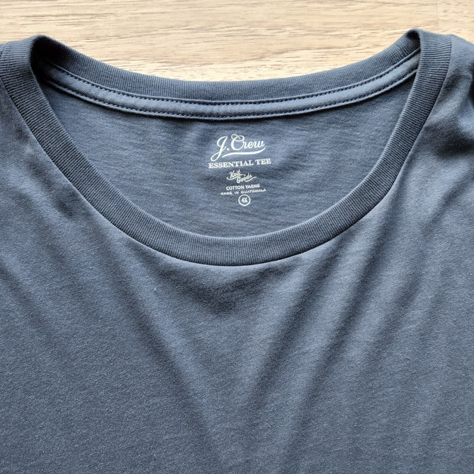 J.Crew Essential Tee-Shirt Knit Goods Short Sleeve 100% Cotton Grey Men 4X - Thumbnail 2