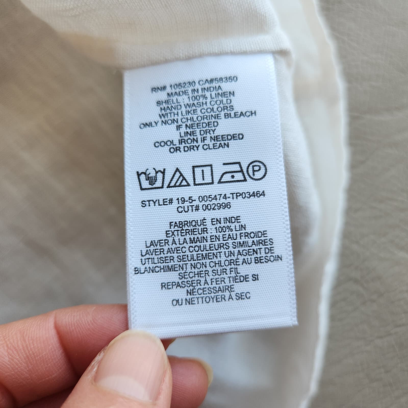 Joie $298 Kamlei Eyelet Yoke Linen Blouse Short Sleeve High Neck Porcelain Sz.L - Thumbnail 12