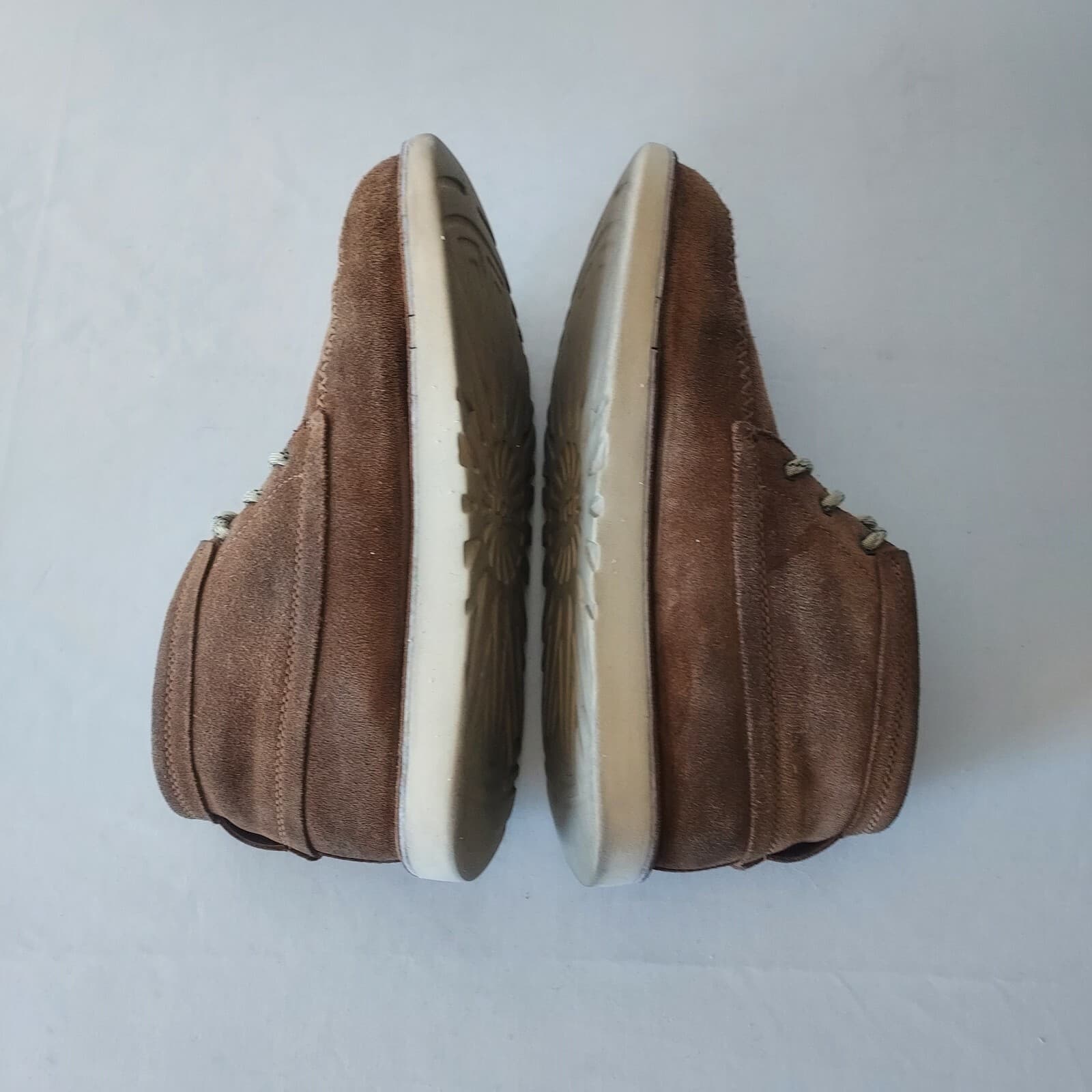 UGG Campout Suede Chukka Ankle Boots Sheepskin Lining Lace-Up Tan Men US10 - Thumbnail 6