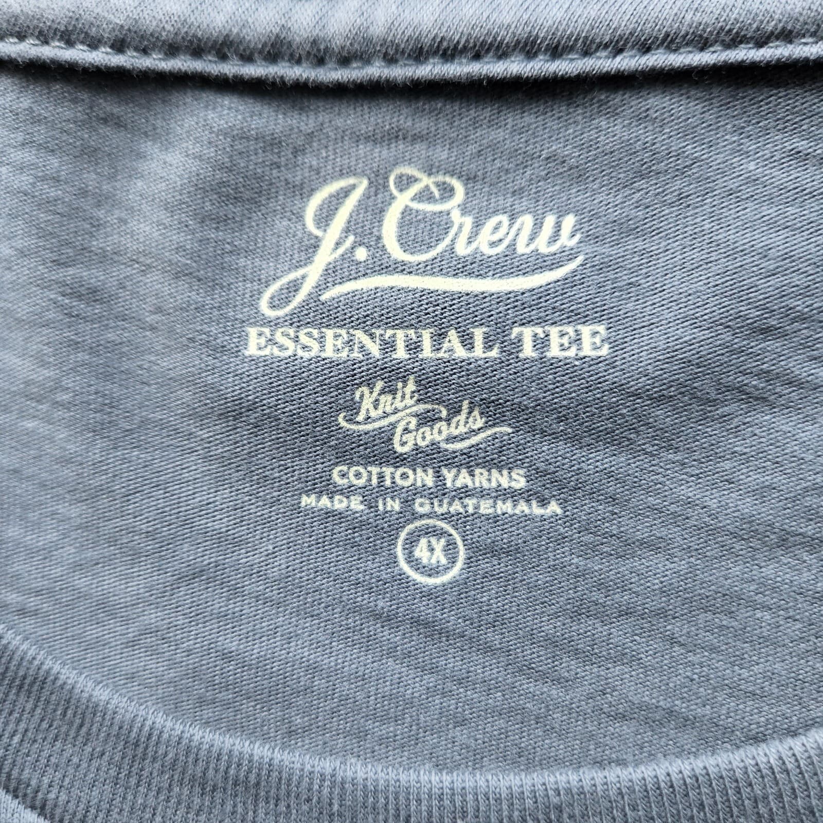 J.Crew Essential Tee-Shirt Knit Goods Short Sleeve 100% Cotton Grey Men 4X - Thumbnail 5