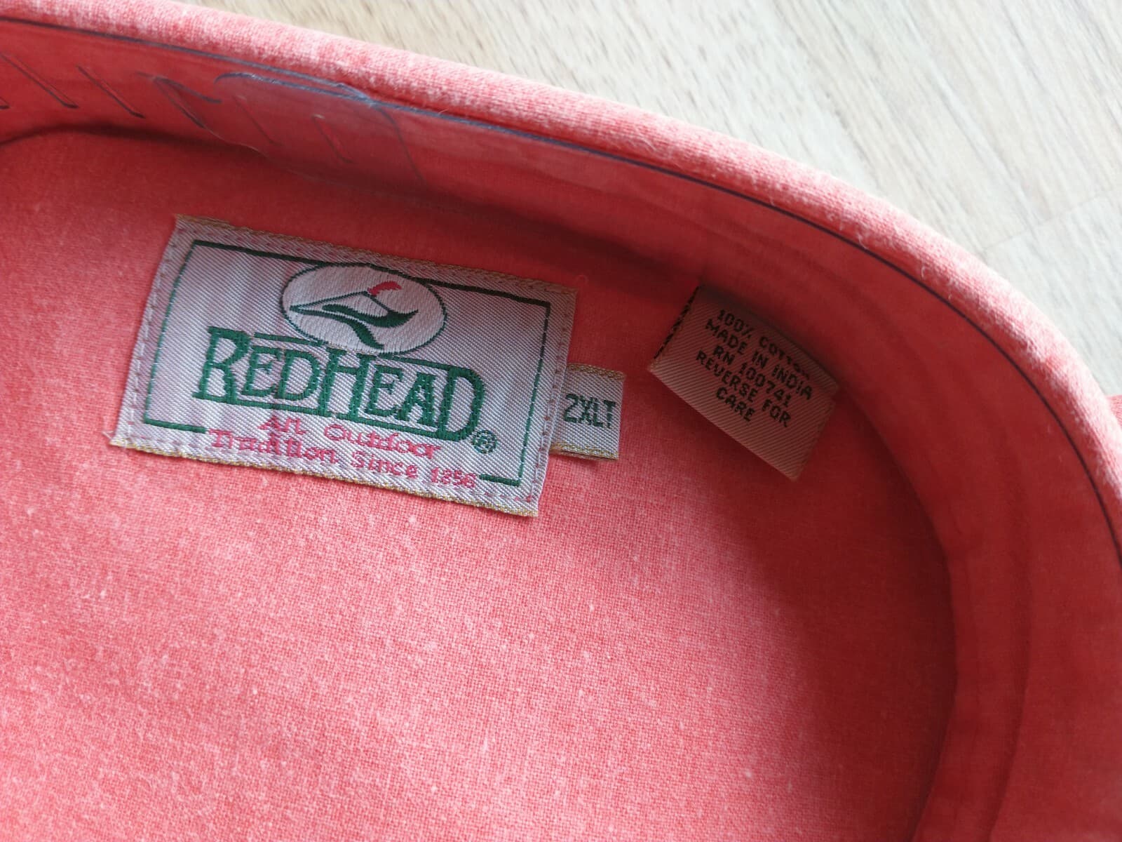 NWT RED HEAD Outdoor Castmaster 2-Shirts Long Sleeve Button Salmon Blue Men 2XLT - Thumbnail 4