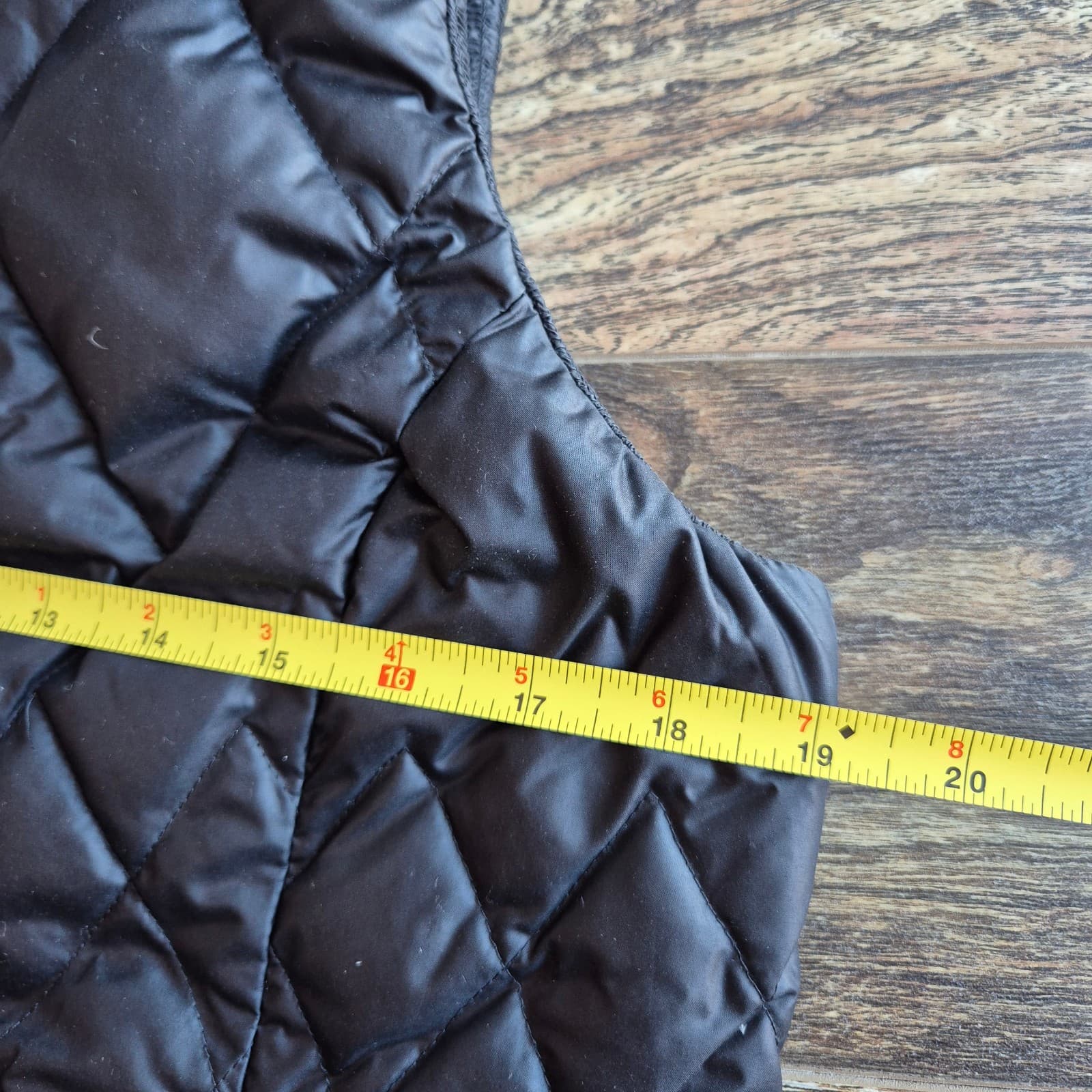 Athleta Goose Down Insulated Quilt Puffer Vest Gold Zipper Pocket Black Womens M - Thumbnail 11