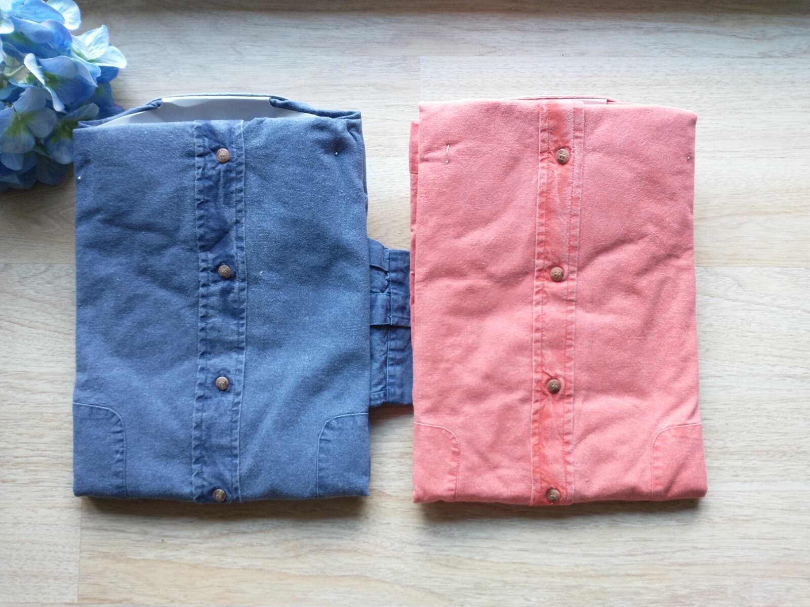 NWT RED HEAD Outdoor Castmaster 2-Shirts Long Sleeve Button Salmon Blue Men 2XLT - Thumbnail 5