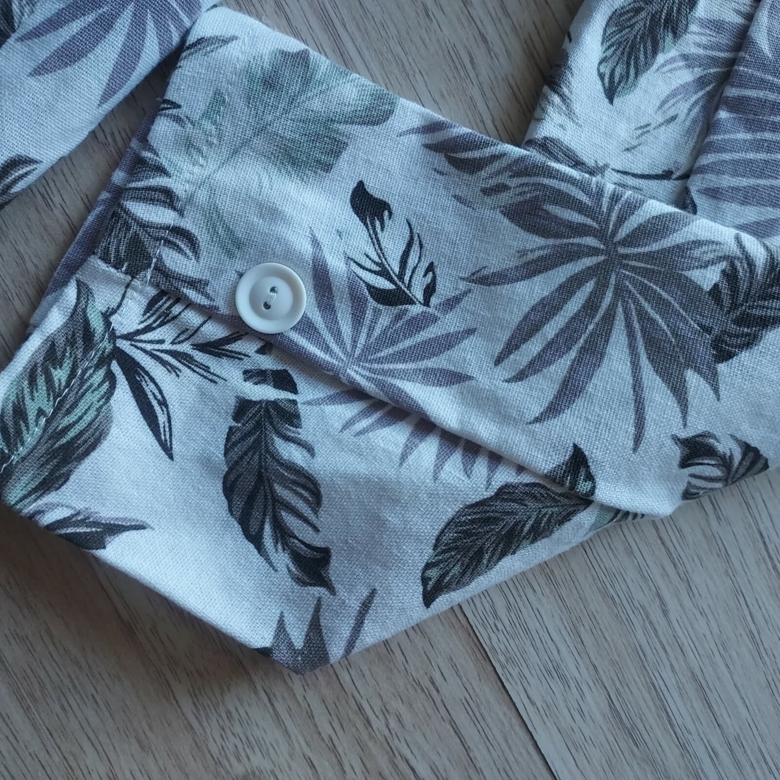 NWT SOLITAIRE Linen Blend Tropical Leaves Blazer One-Button Multicolor Women L - Thumbnail 6