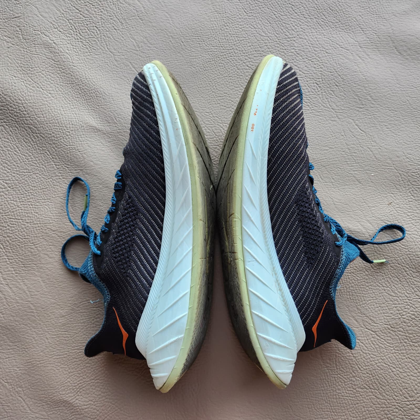 Hoka One One Carbon X 3 Men’s Running Shoes Comfort Lace-Up Blue Black US 10D - Thumbnail 5