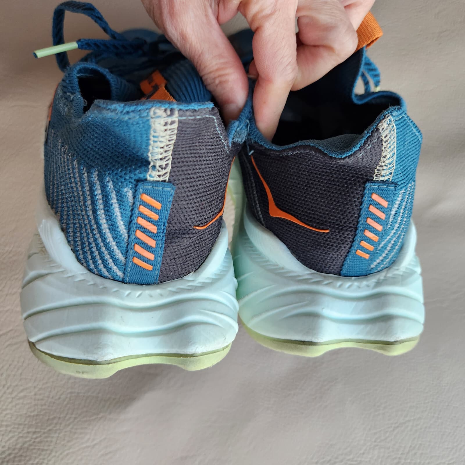 Hoka One One Carbon X 3 Men’s Running Shoes Comfort Lace-Up Blue Black US 10D - Thumbnail 8