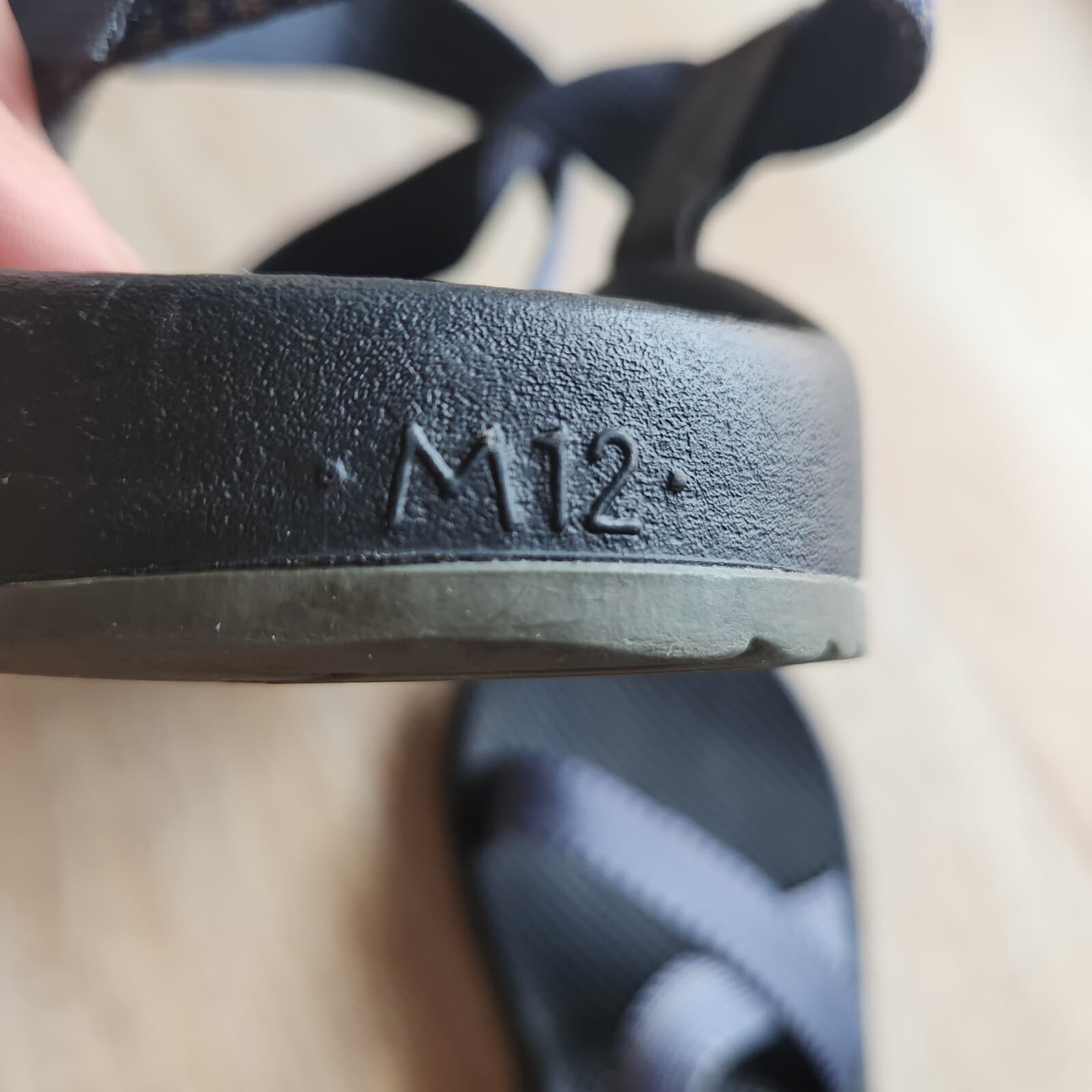 Chaco Z/1 Classic Walking Sandal Adjustable Straps Comfort Navy Grey Men's US12 - Thumbnail 10