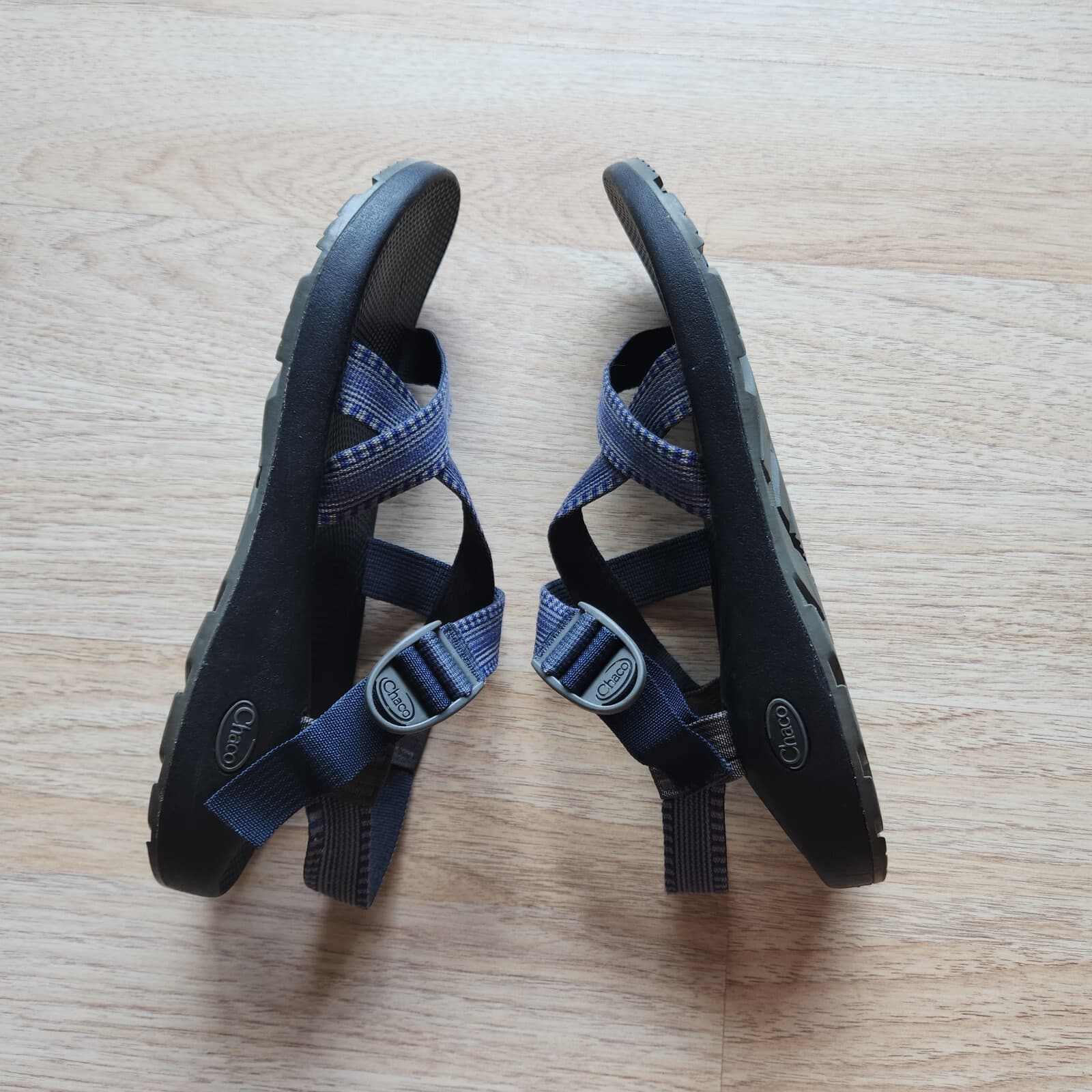 Chaco Z/1 Classic Walking Sandal Adjustable Straps Comfort Navy Grey Men's US12 - Thumbnail 4
