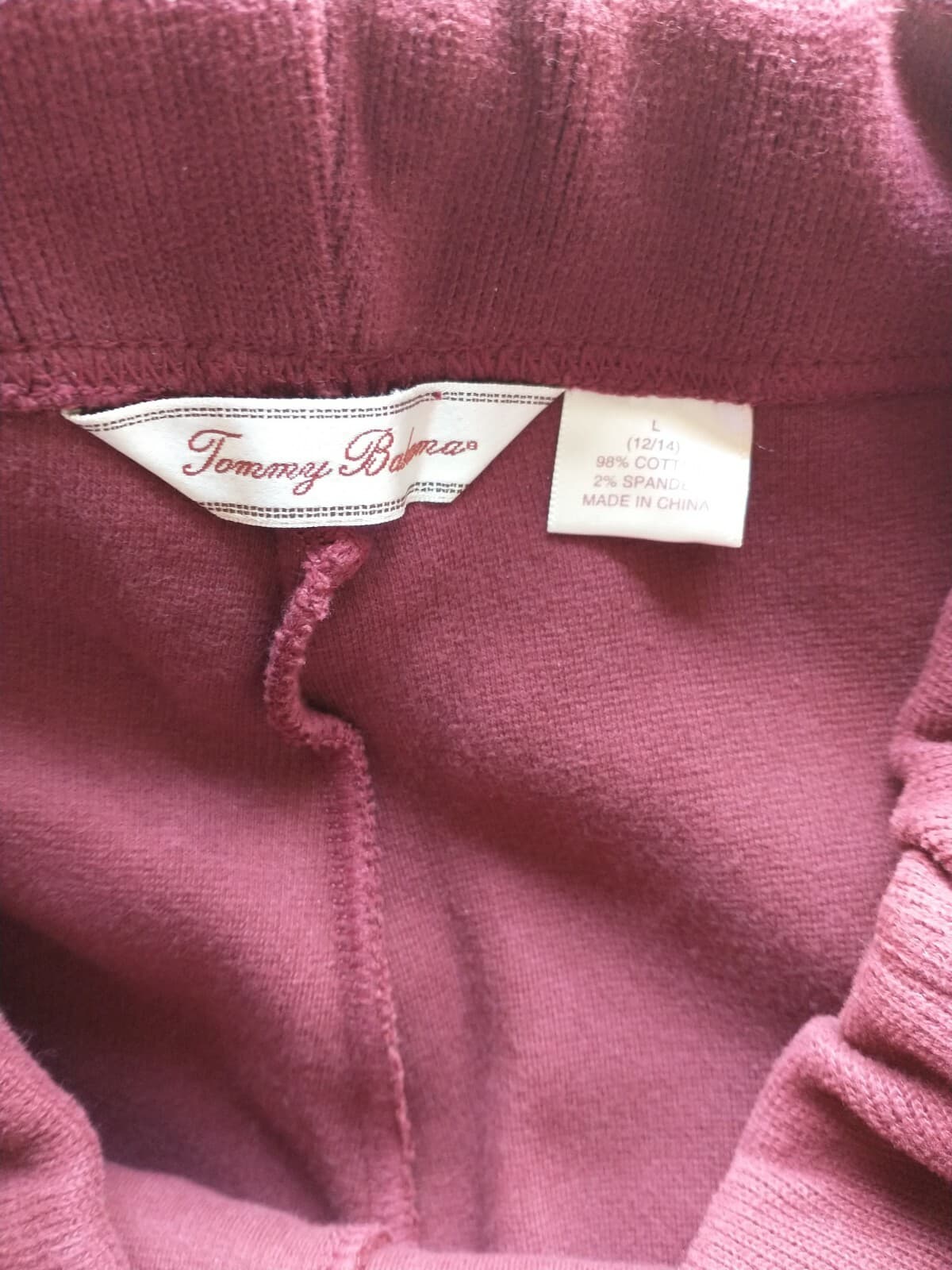 Tommy Bahama Sweatpants Drawstring Elastic Waist Red Cotton Blend Women Sz.L - Thumbnail 6