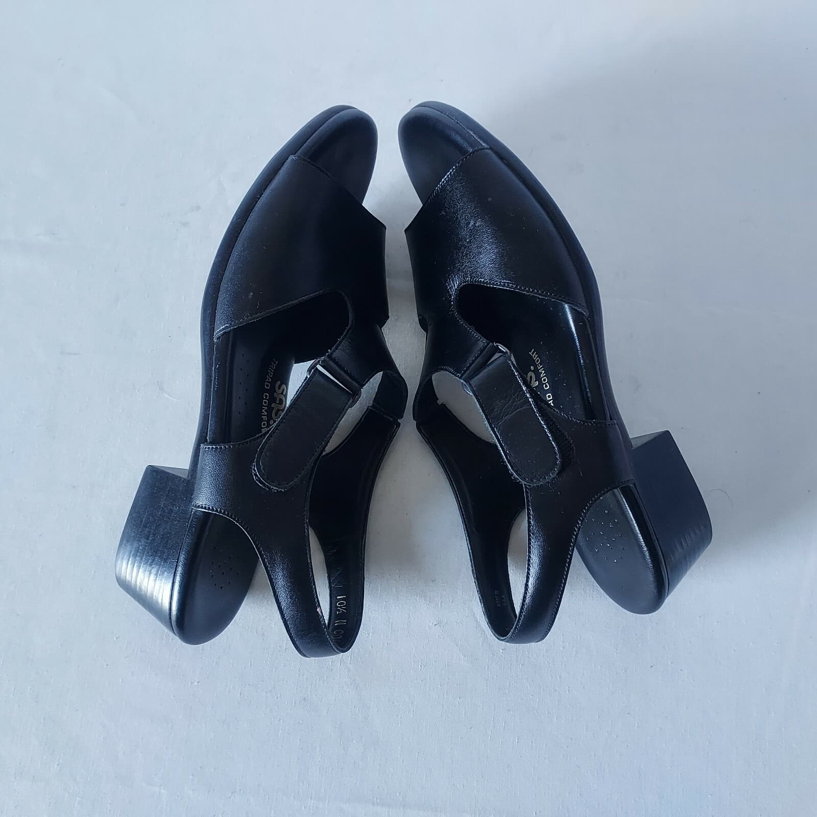 SAS Suntimer Leather Heel Strap Sandals Tri-Pad Comfort Black Women US10.5 - Thumbnail 6