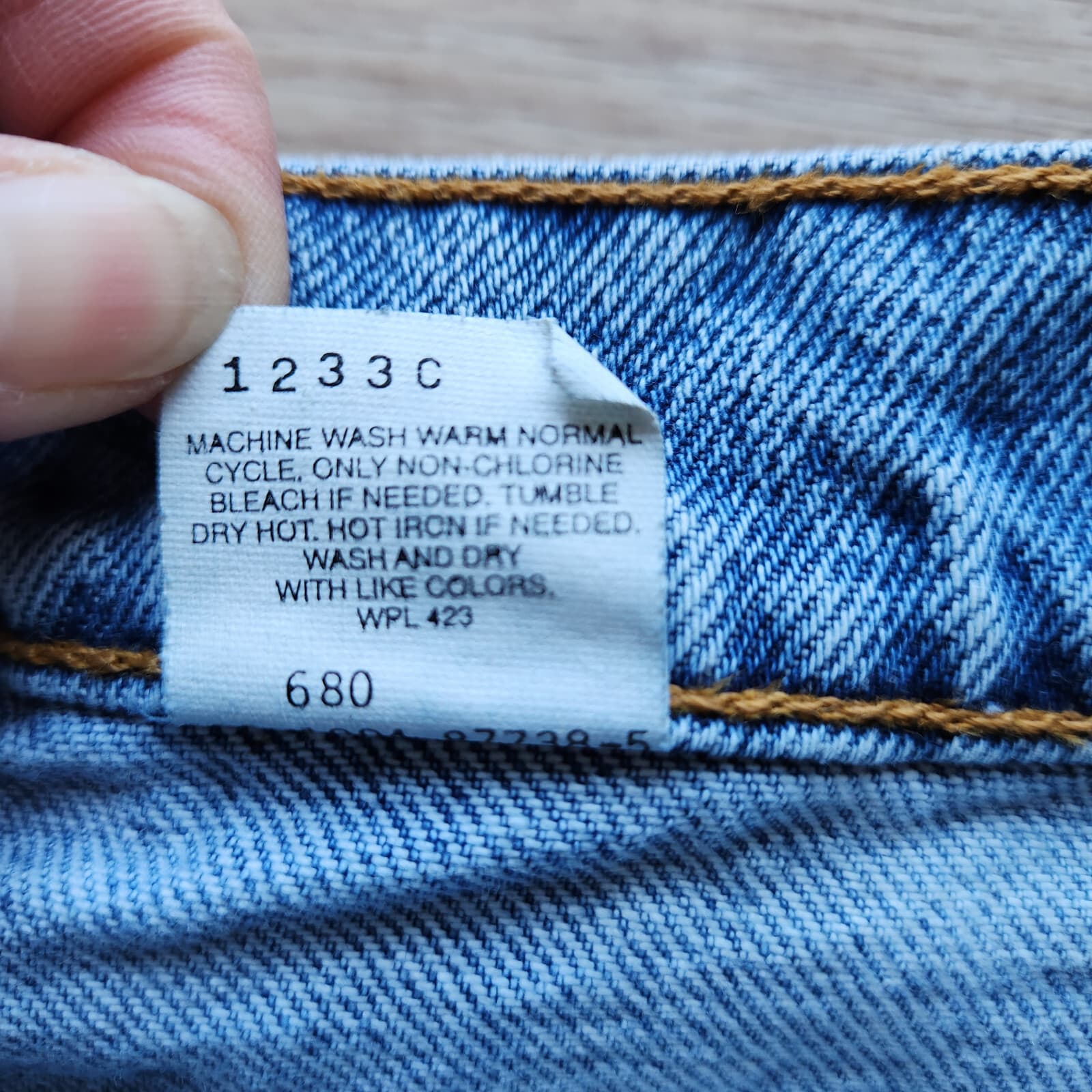 Vintage'90 Levi's 560 Made in US Loose Fit Tapered Leg Jeans Blue Unisex 33x30 - Thumbnail 10