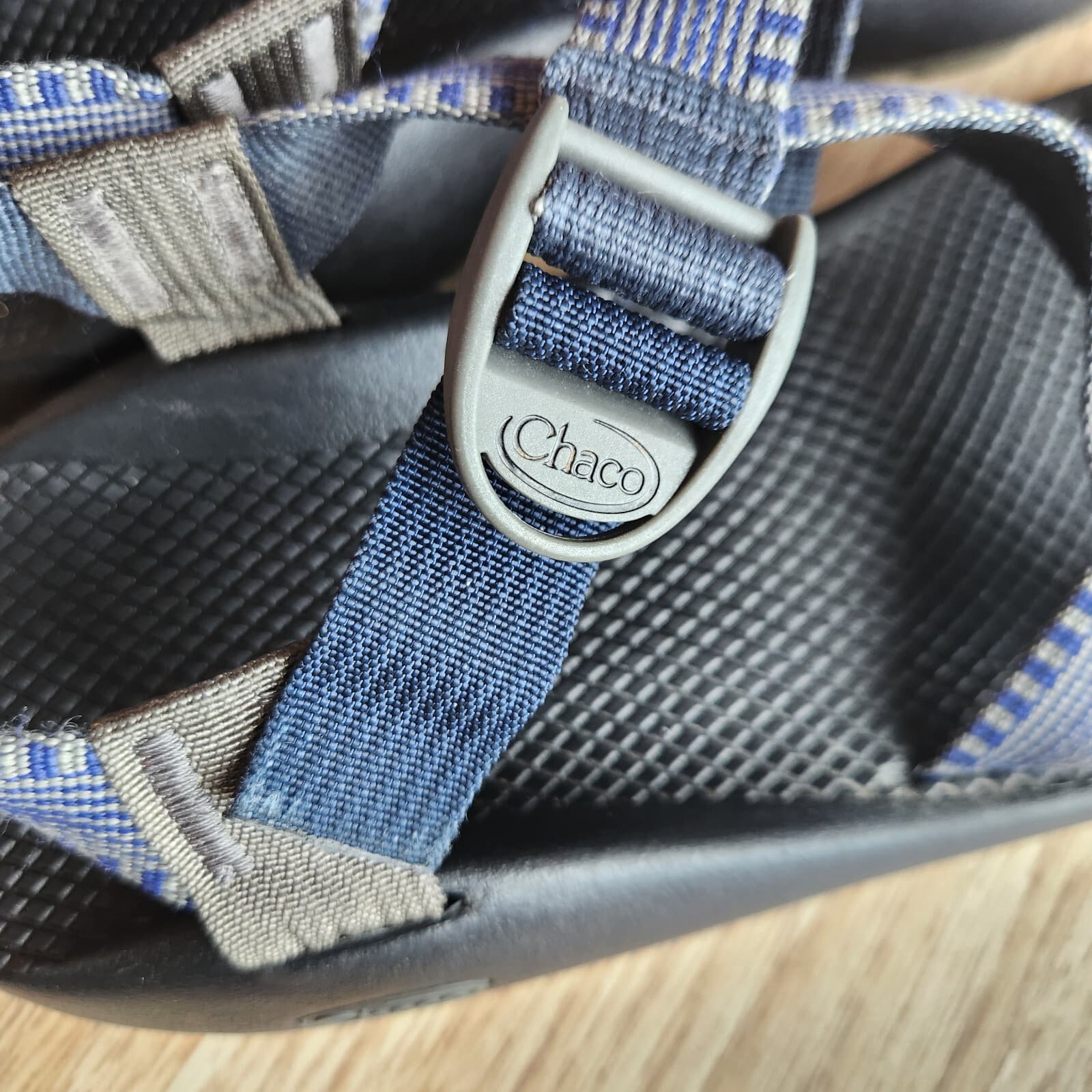 Chaco Z/1 Classic Walking Sandal Adjustable Straps Comfort Navy Grey Men's US12 - Thumbnail 9