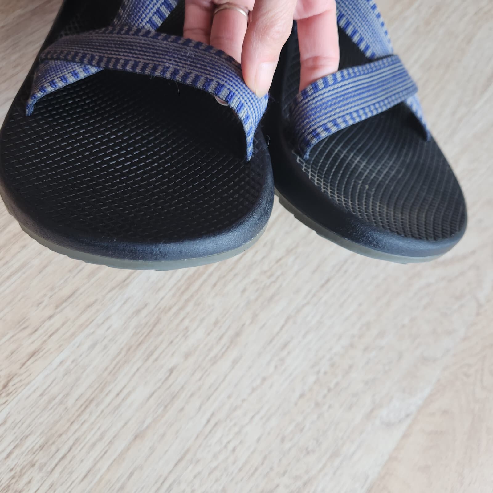 Chaco Z/1 Classic Walking Sandal Adjustable Straps Comfort Navy Grey Men's US12 - Thumbnail 7